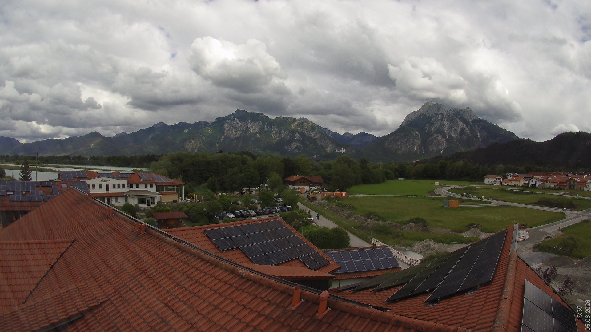 Archiv Foto Webcam Füssen: Ausblick vom Hotel Sommer