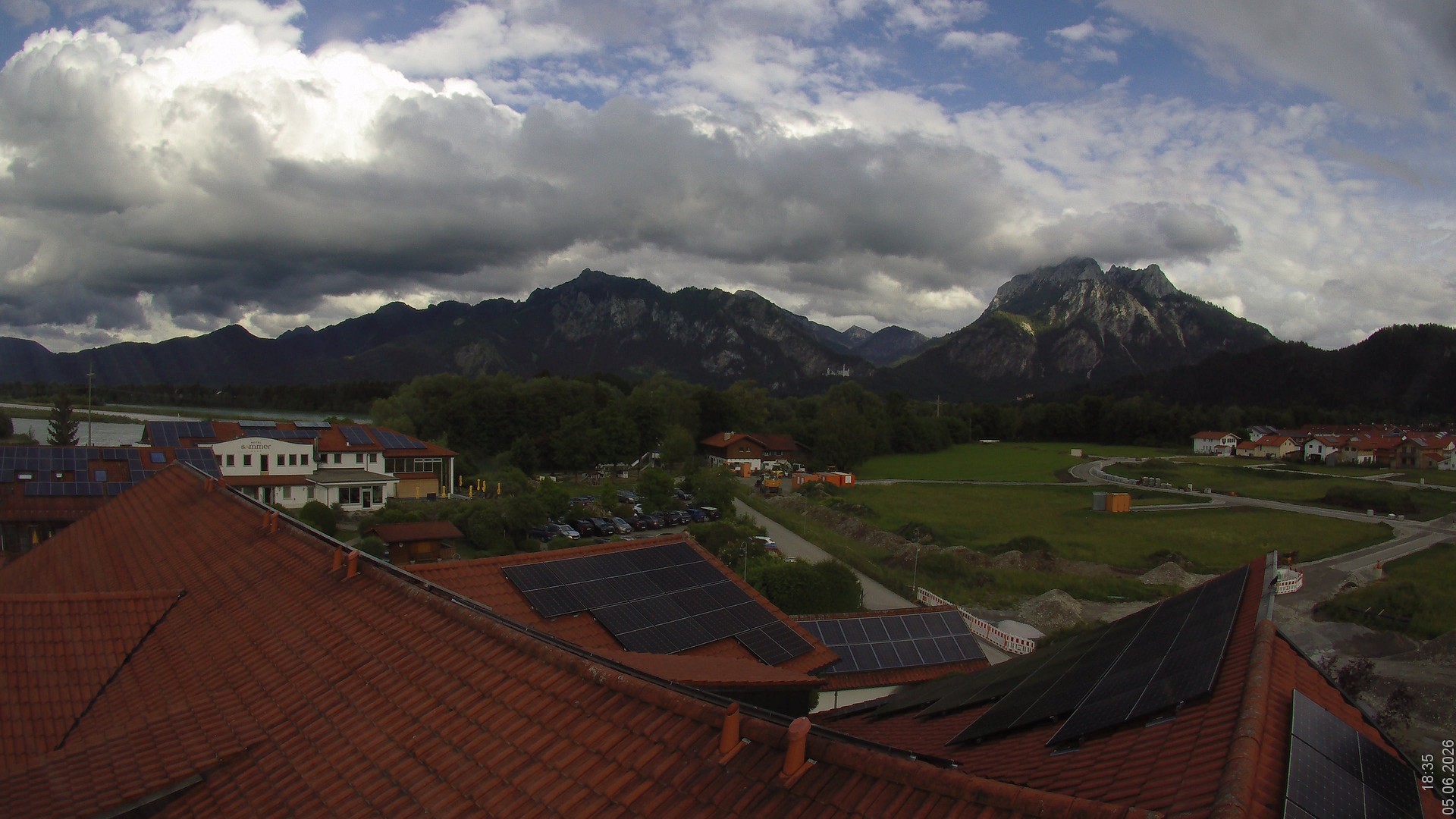 Archiv Foto Webcam Füssen: Ausblick vom Hotel Sommer