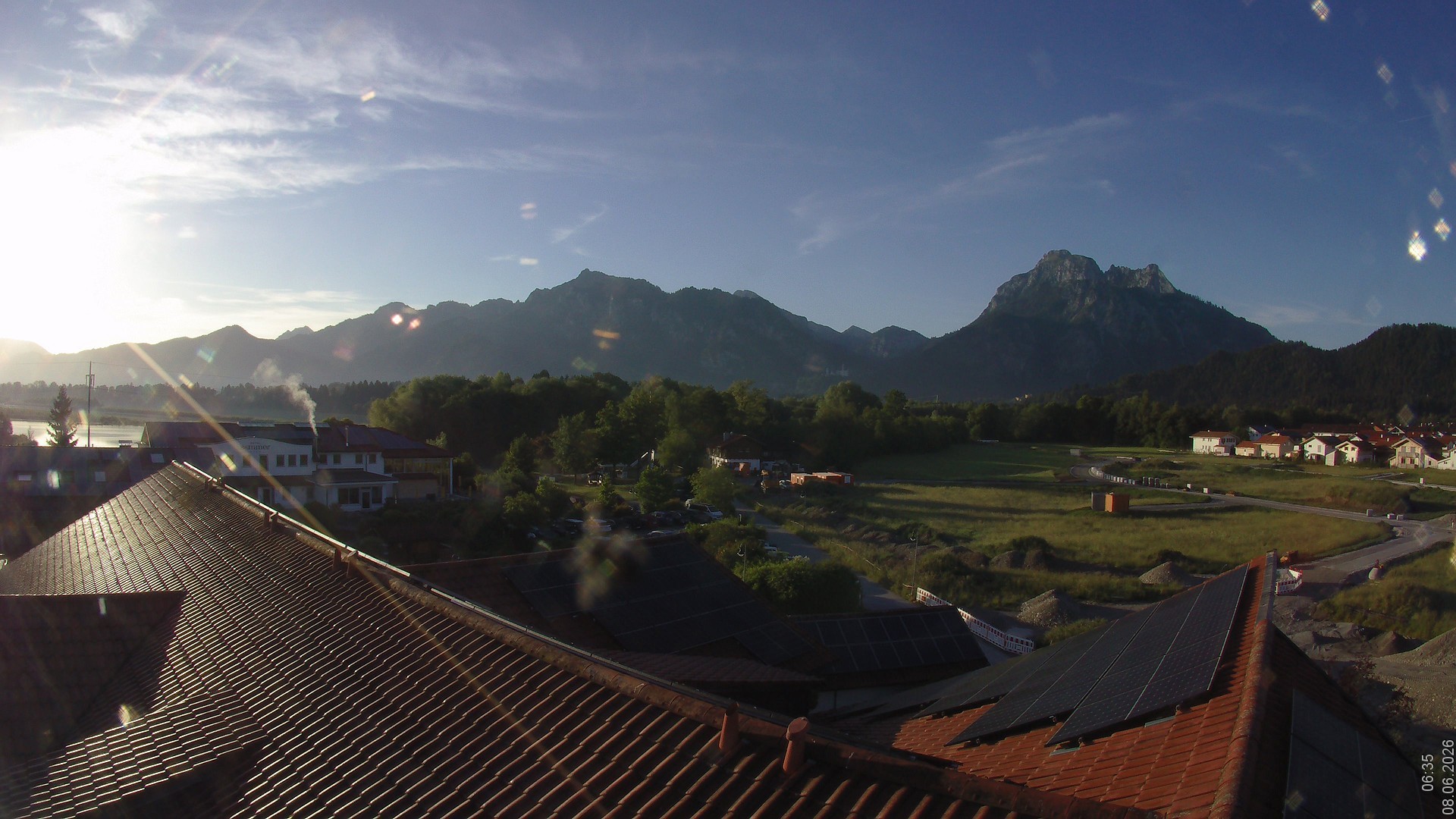 Archiv Foto Webcam Füssen: Ausblick vom Hotel Sommer
