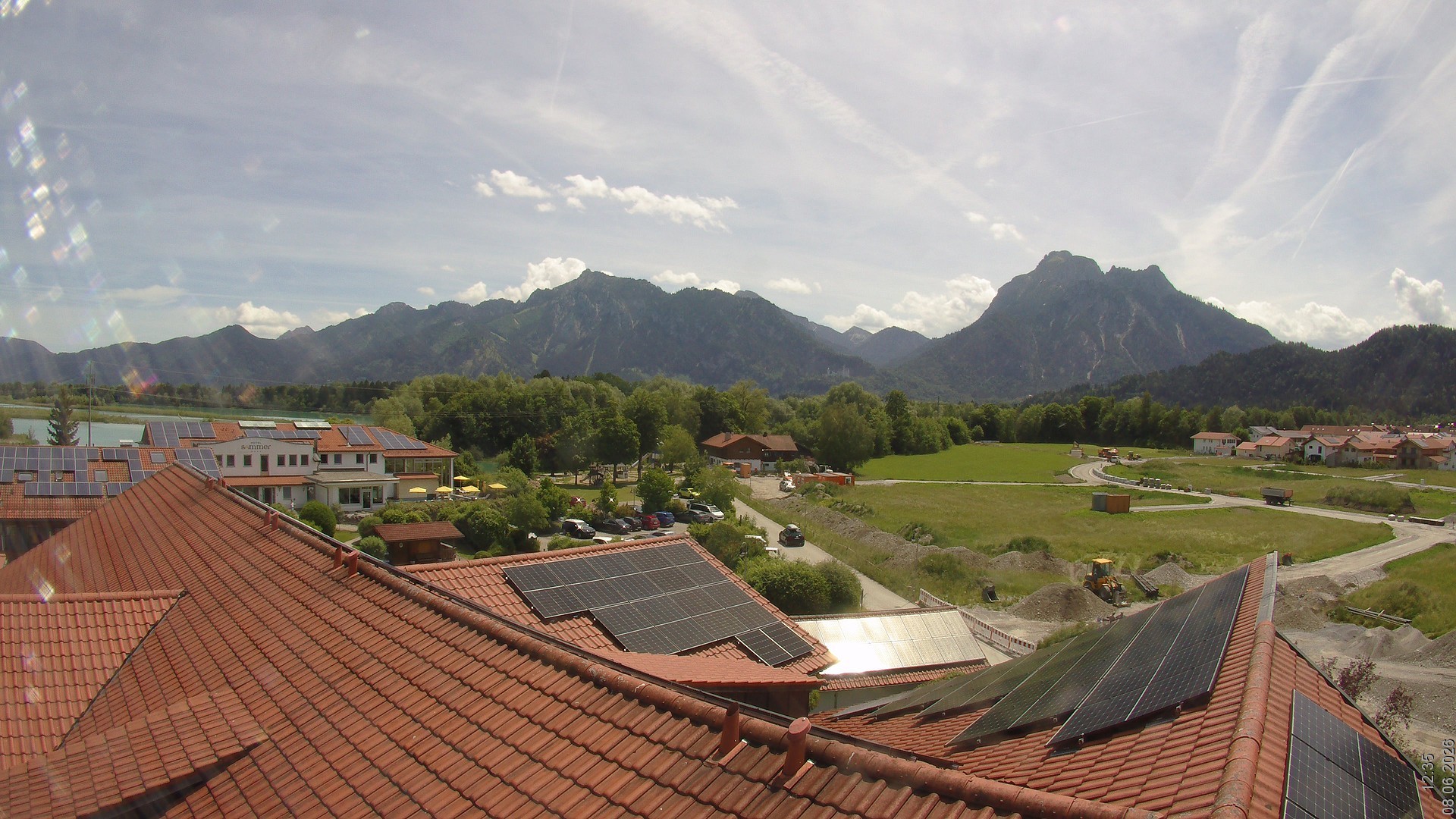 Archiv Foto Webcam Füssen: Ausblick vom Hotel Sommer