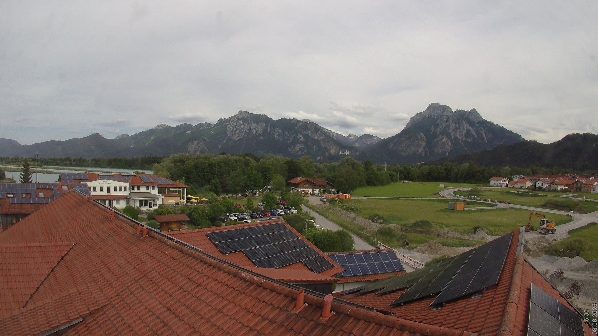 Archiv Foto Webcam Füssen: Ausblick vom Hotel Sommer