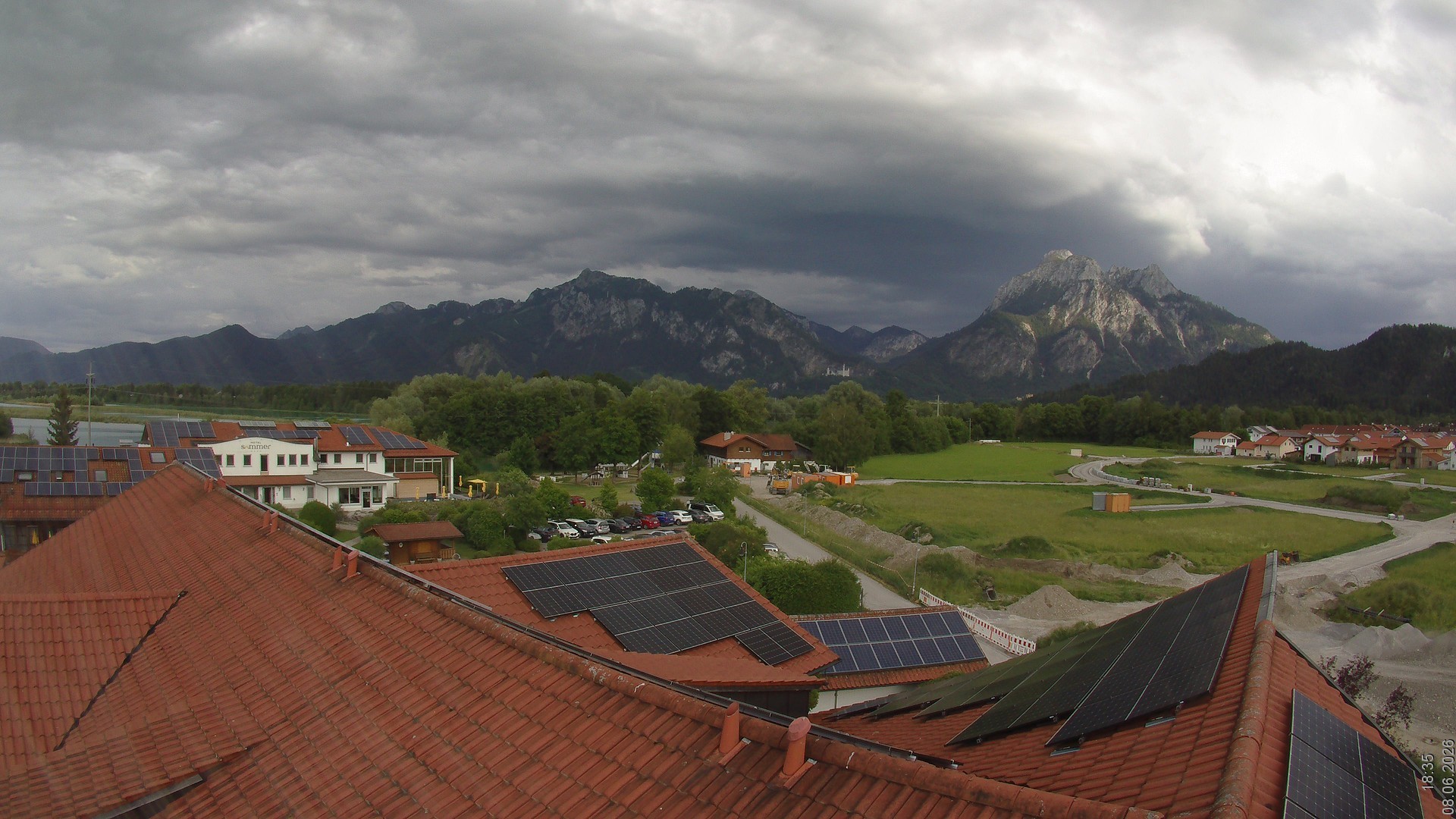 Archiv Foto Webcam Füssen: Ausblick vom Hotel Sommer