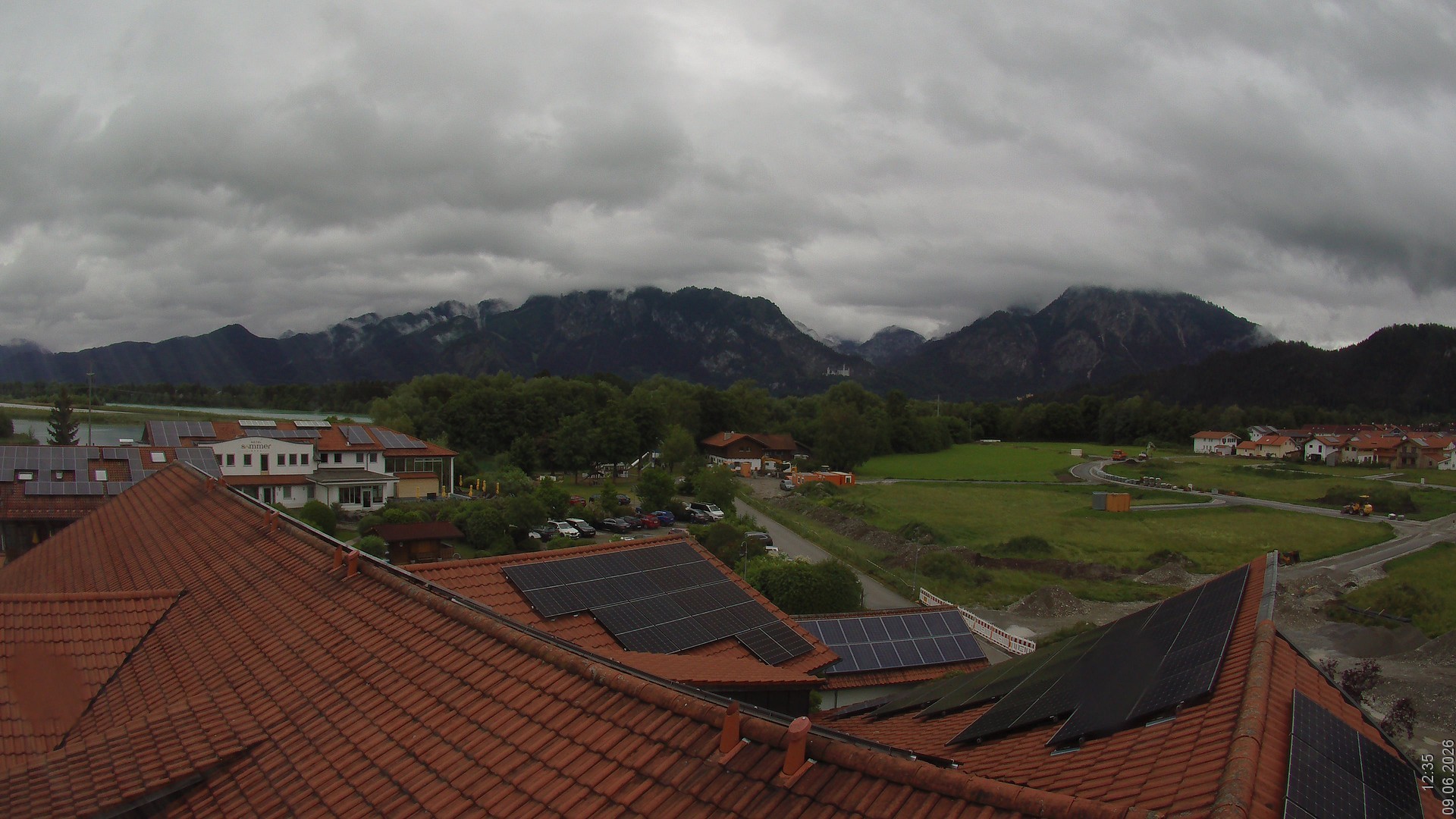 Archiv Foto Webcam Füssen: Ausblick vom Hotel Sommer