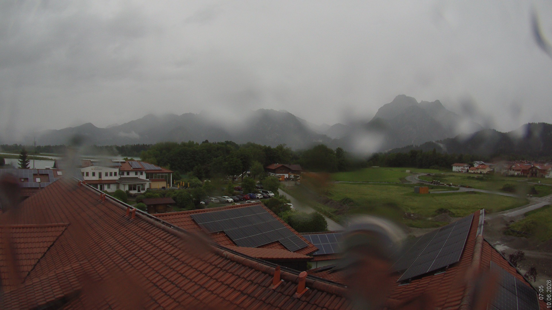 Archiv Foto Webcam Füssen: Ausblick vom Hotel Sommer