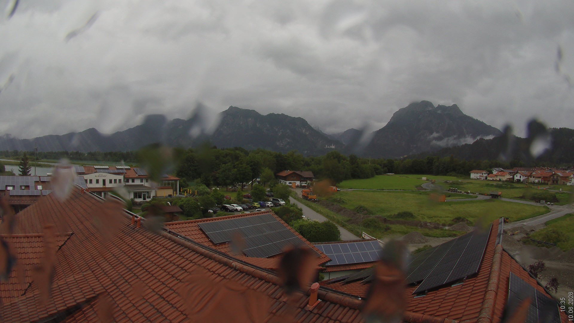 Archiv Foto Webcam Füssen: Ausblick vom Hotel Sommer