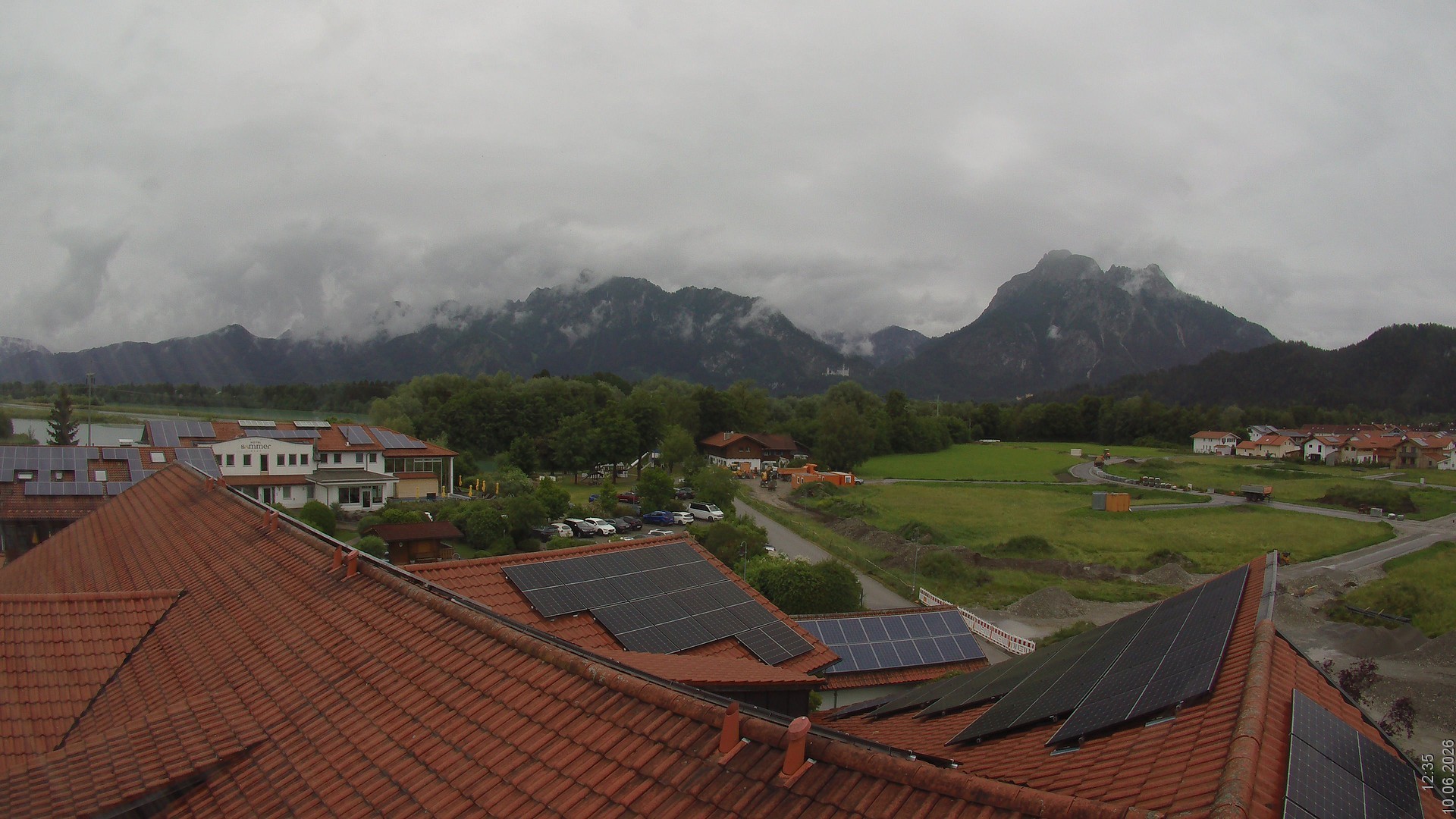 Archiv Foto Webcam Füssen: Ausblick vom Hotel Sommer
