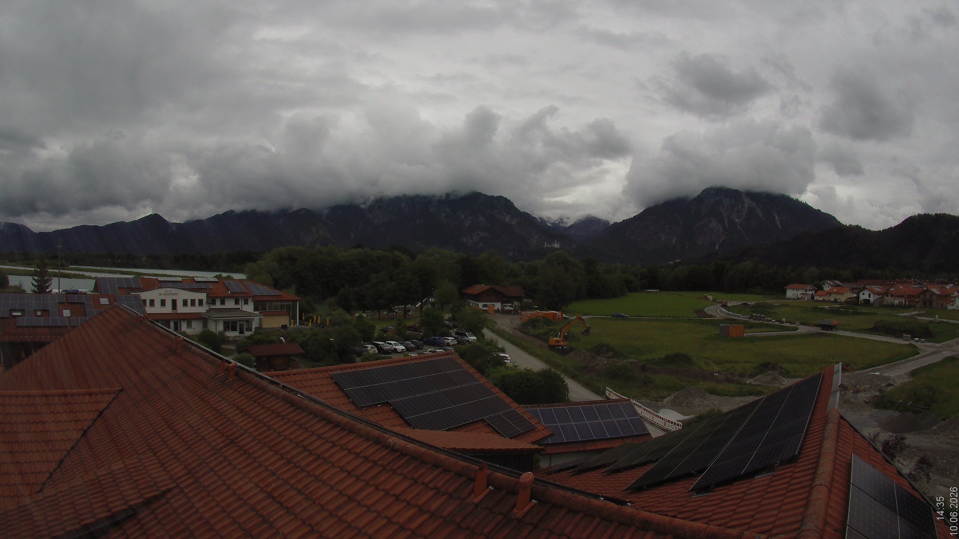 Archiv Foto Webcam Füssen: Ausblick vom Hotel Sommer