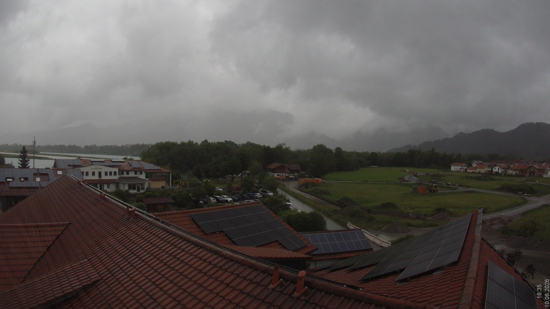 Archiv Foto Webcam Füssen: Ausblick vom Hotel Sommer