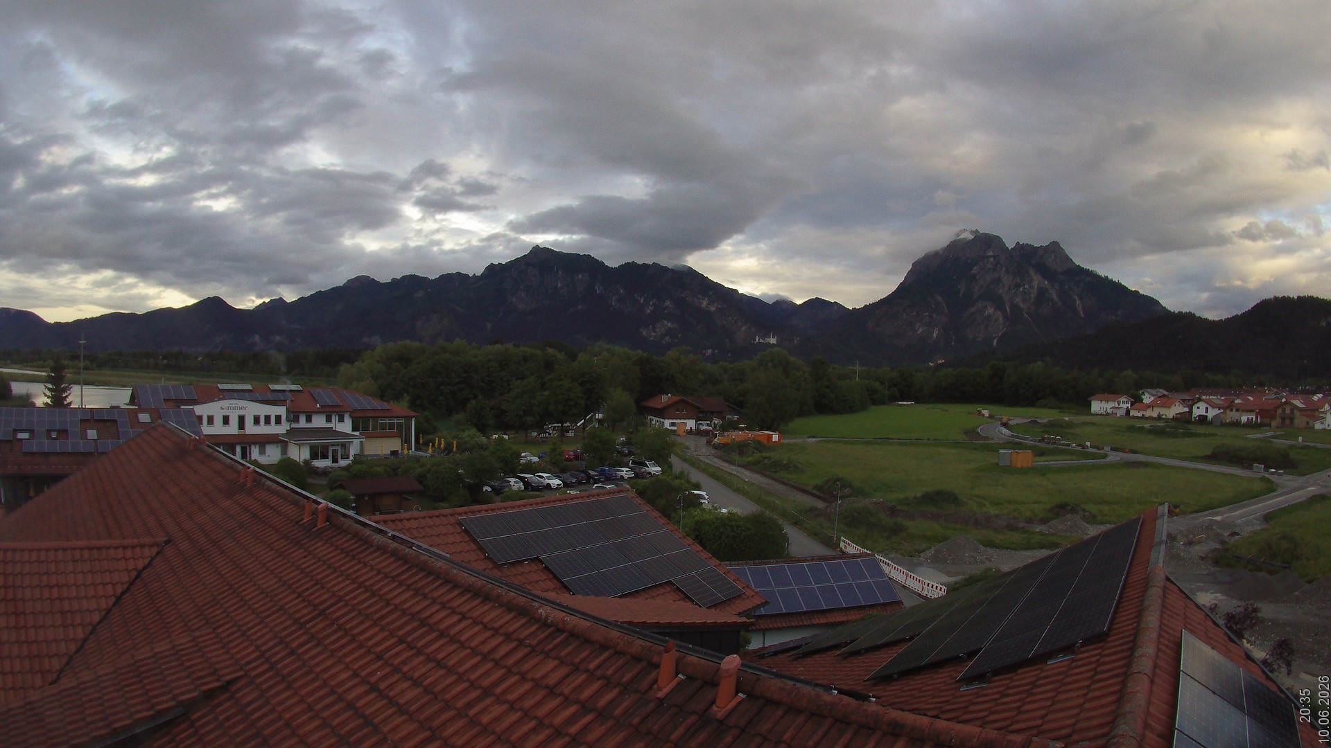 Archiv Foto Webcam Füssen: Ausblick vom Hotel Sommer