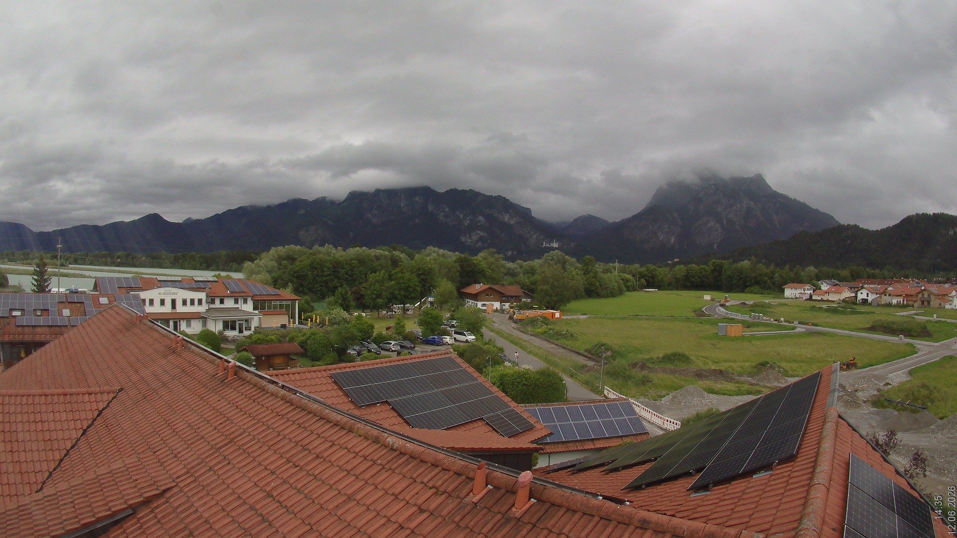 Archiv Foto Webcam Füssen: Ausblick vom Hotel Sommer