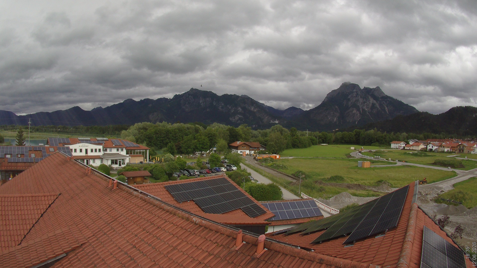 Archiv Foto Webcam Füssen: Ausblick vom Hotel Sommer