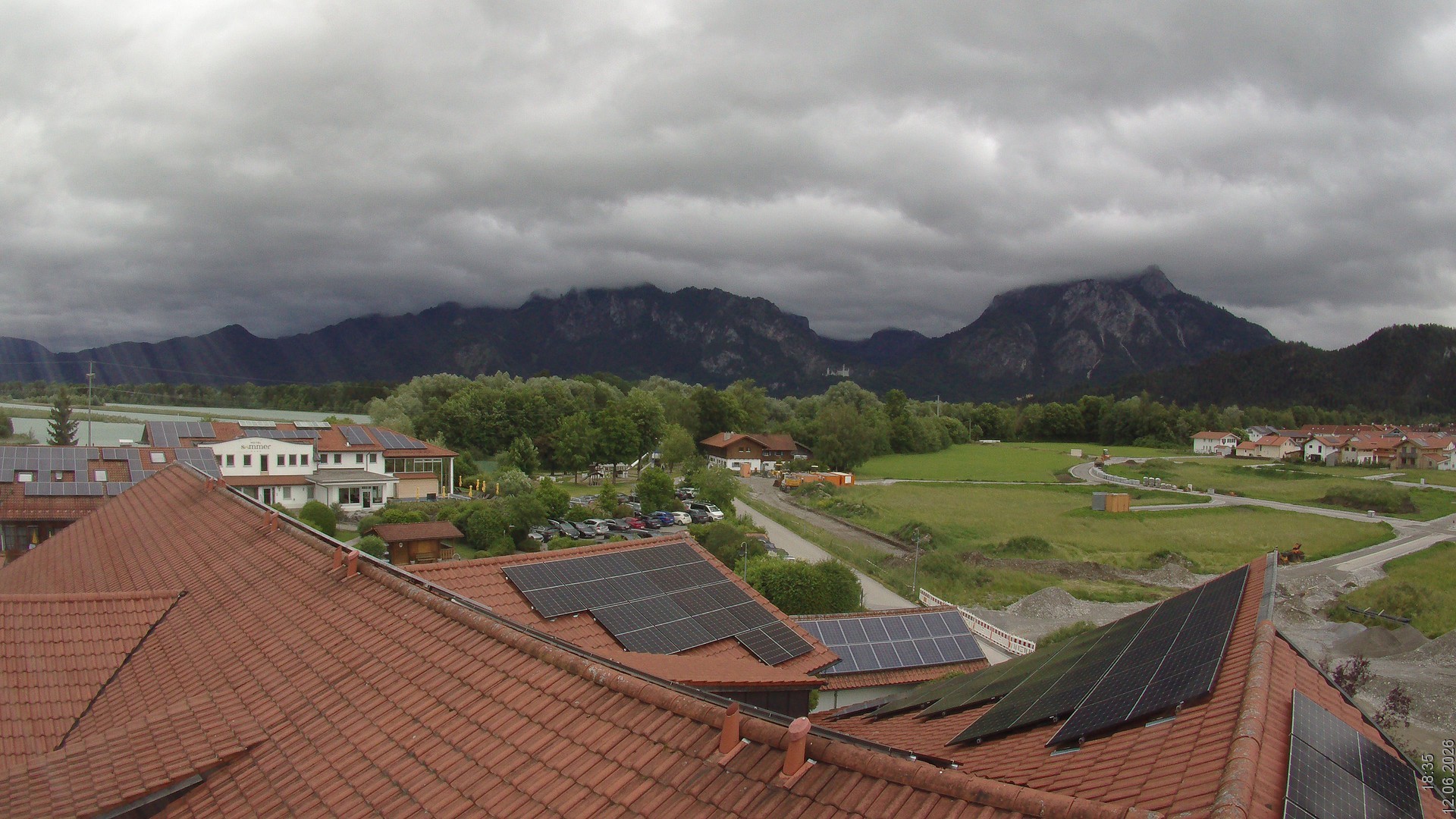 Archiv Foto Webcam Füssen: Ausblick vom Hotel Sommer