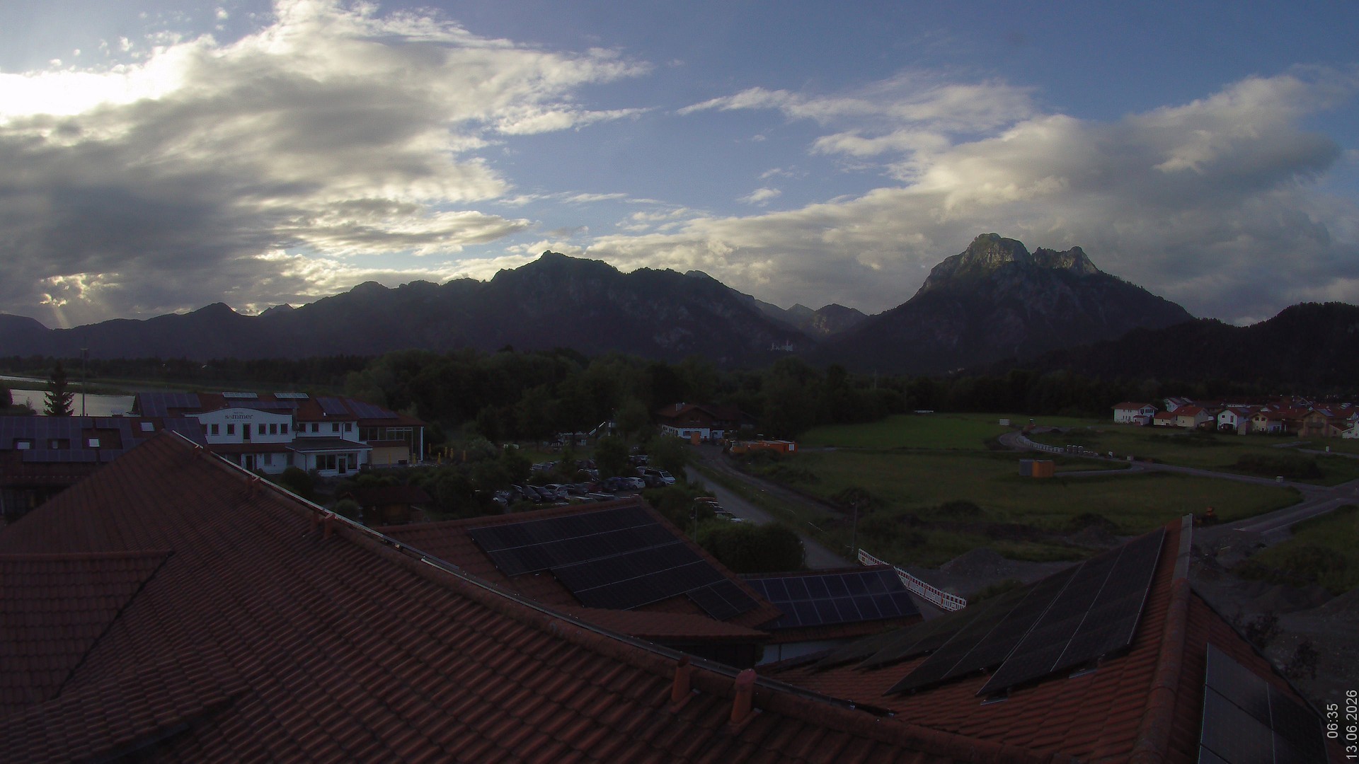 Archiv Foto Webcam Füssen: Ausblick vom Hotel Sommer