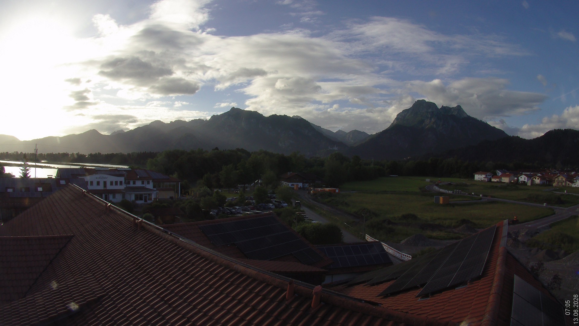 Archiv Foto Webcam Füssen: Ausblick vom Hotel Sommer