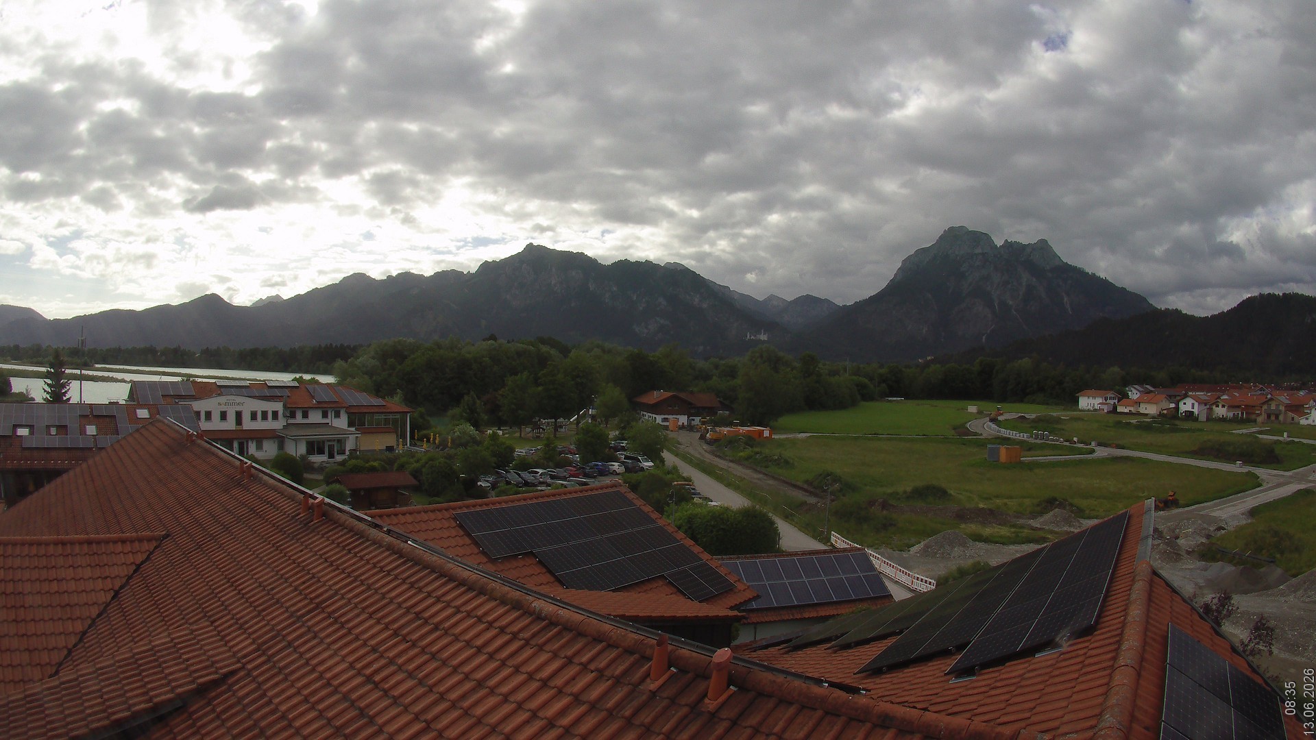 Archiv Foto Webcam Füssen: Ausblick vom Hotel Sommer