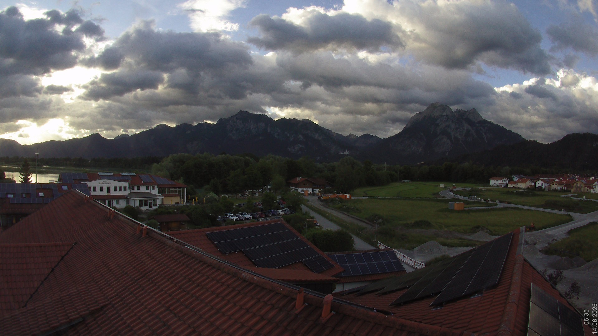 Archiv Foto Webcam Füssen: Ausblick vom Hotel Sommer