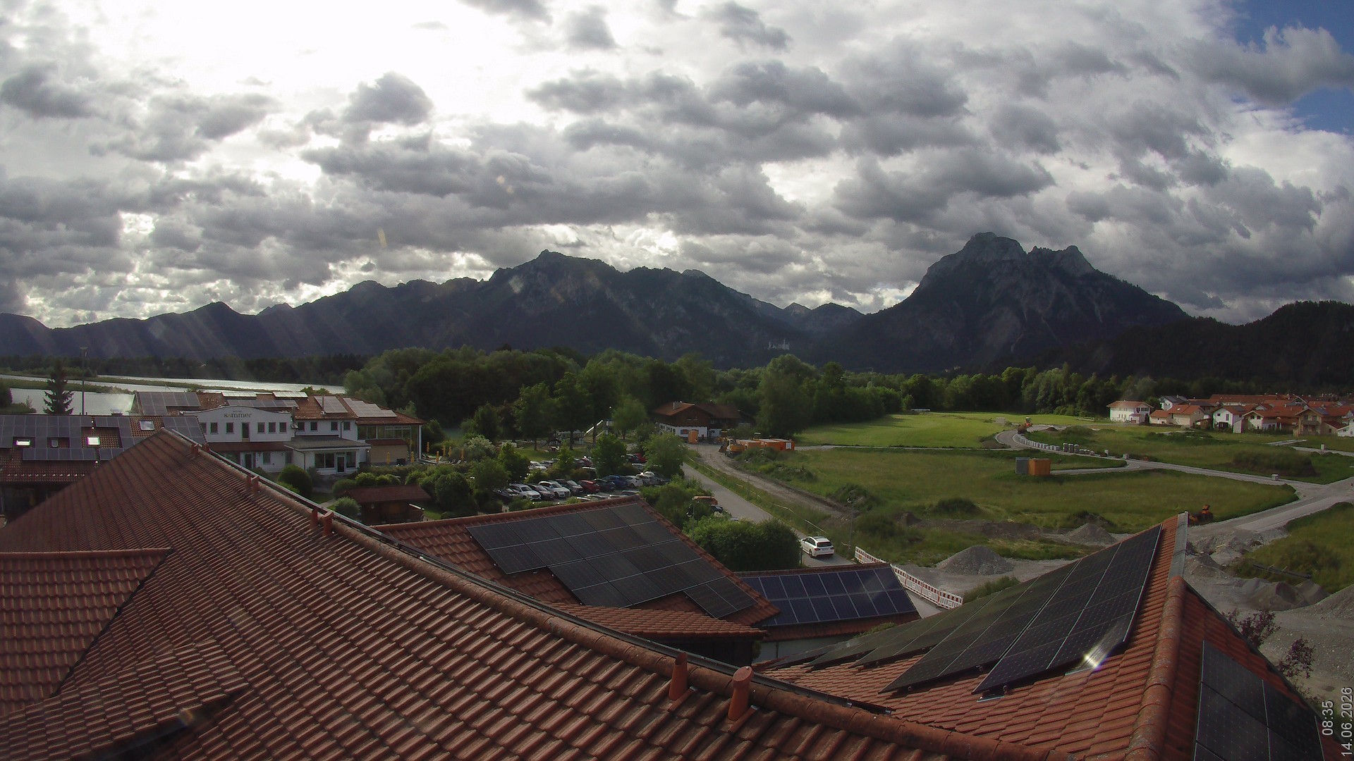 Archiv Foto Webcam Füssen: Ausblick vom Hotel Sommer