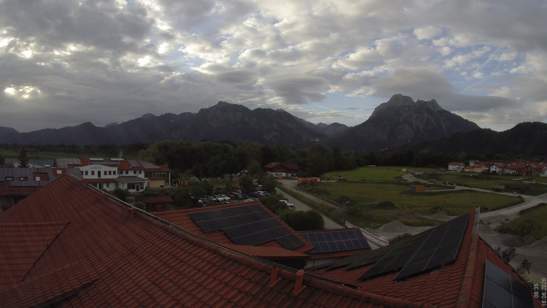 Archived image Webcam View from the Hotel Sommer (Allgäu)