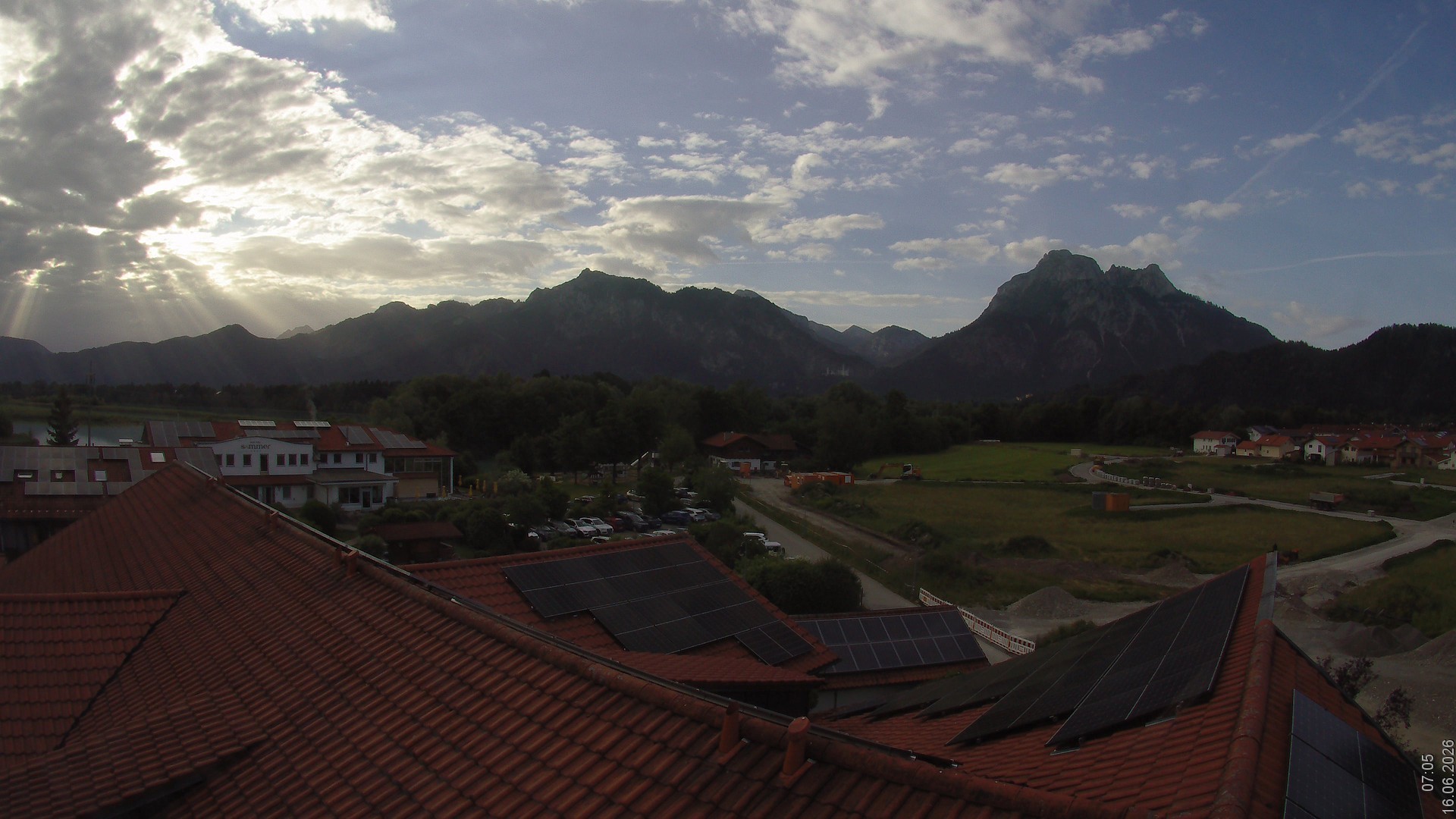 Archived image Webcam View from the Hotel Sommer (Allgäu)