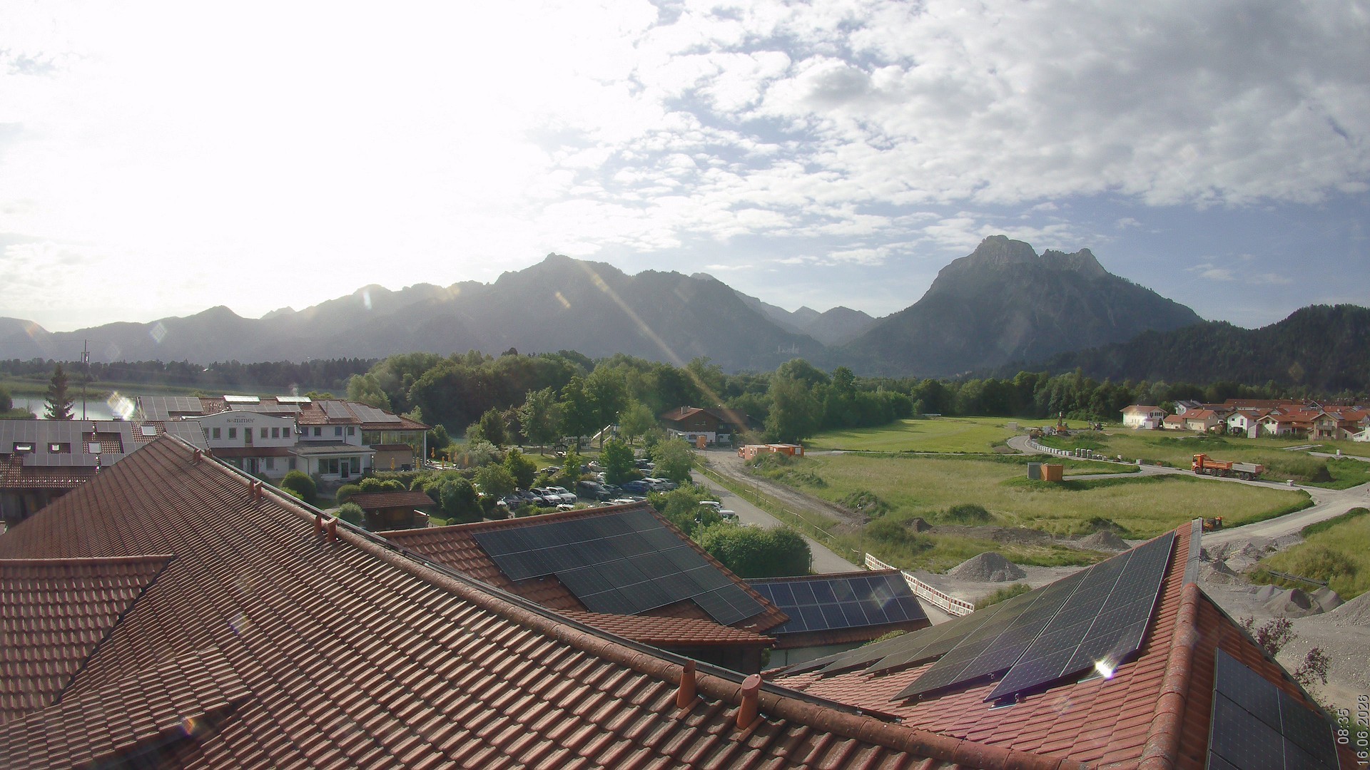 Archived image Webcam View from the Hotel Sommer (Allgäu)