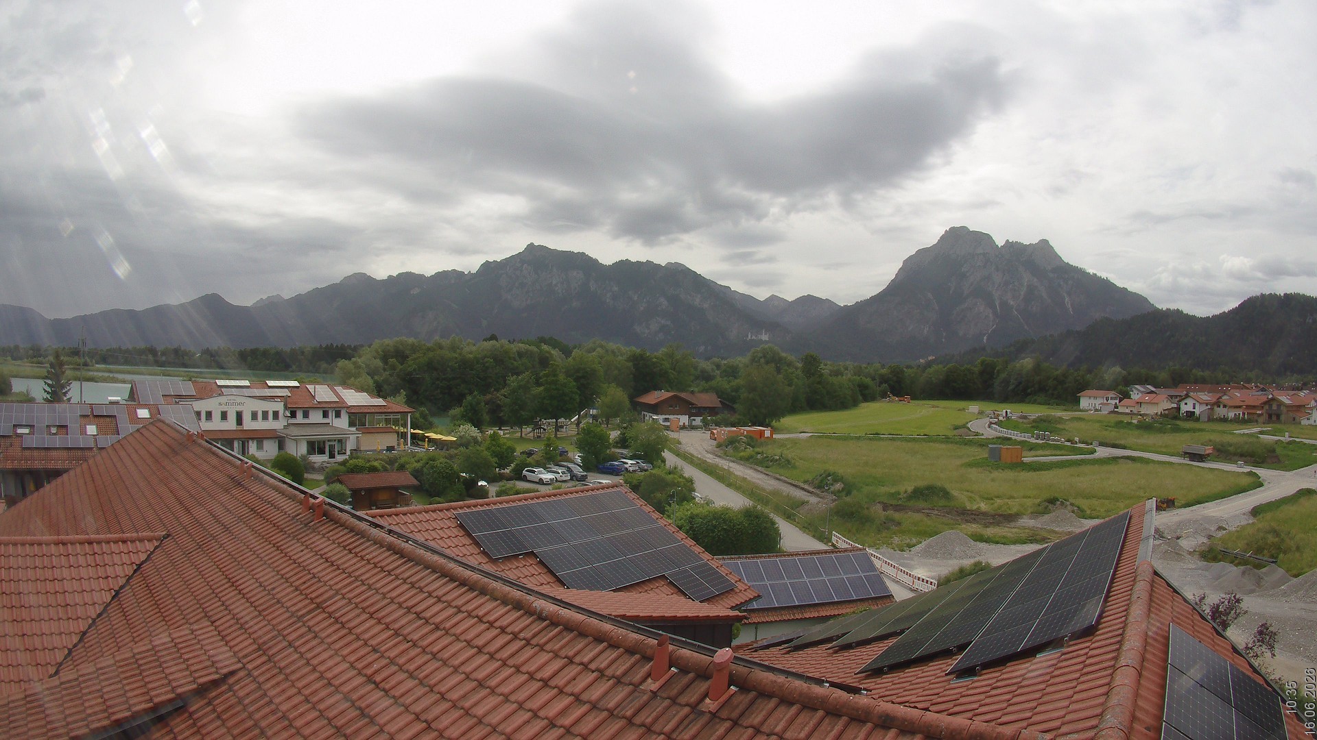 Archived image Webcam View from the Hotel Sommer (Allgäu)