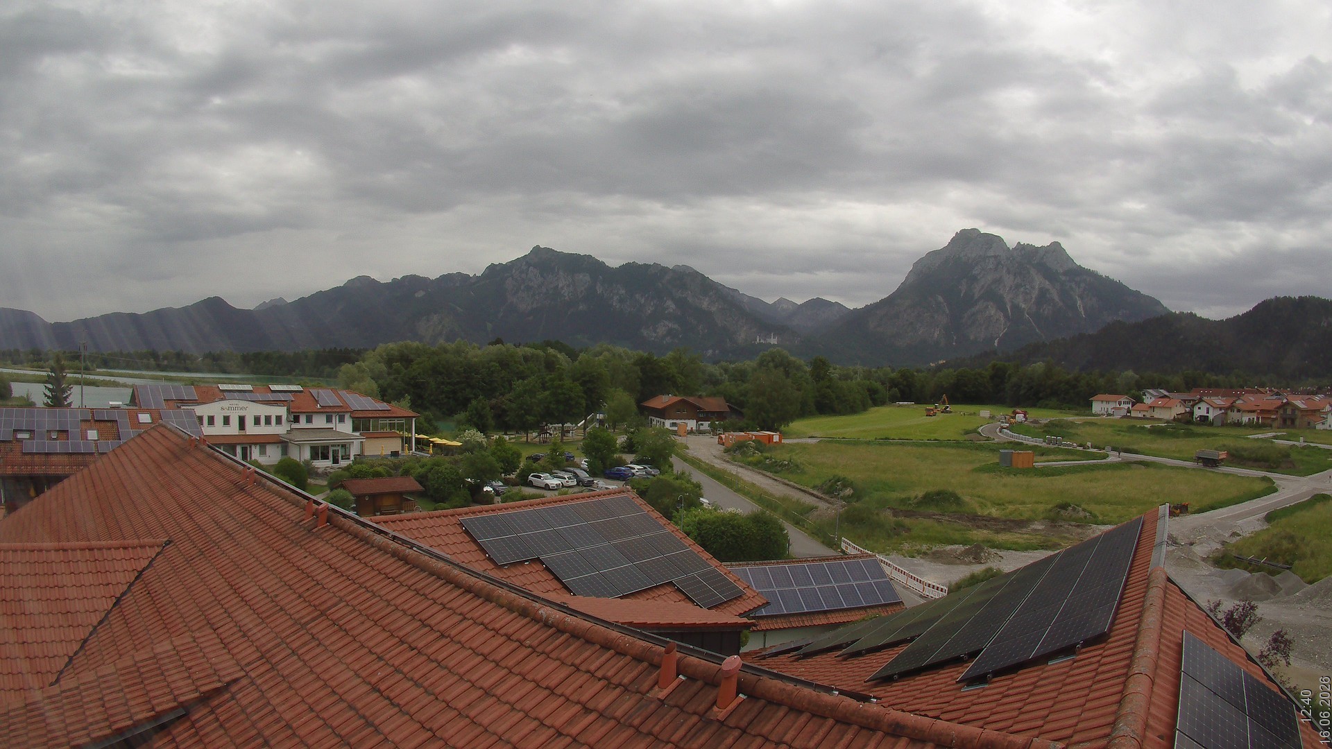 Archiv Foto Webcam Füssen: Ausblick vom Hotel Sommer