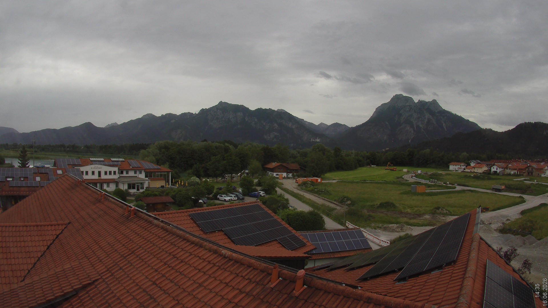 Archiv Foto Webcam Füssen: Ausblick vom Hotel Sommer