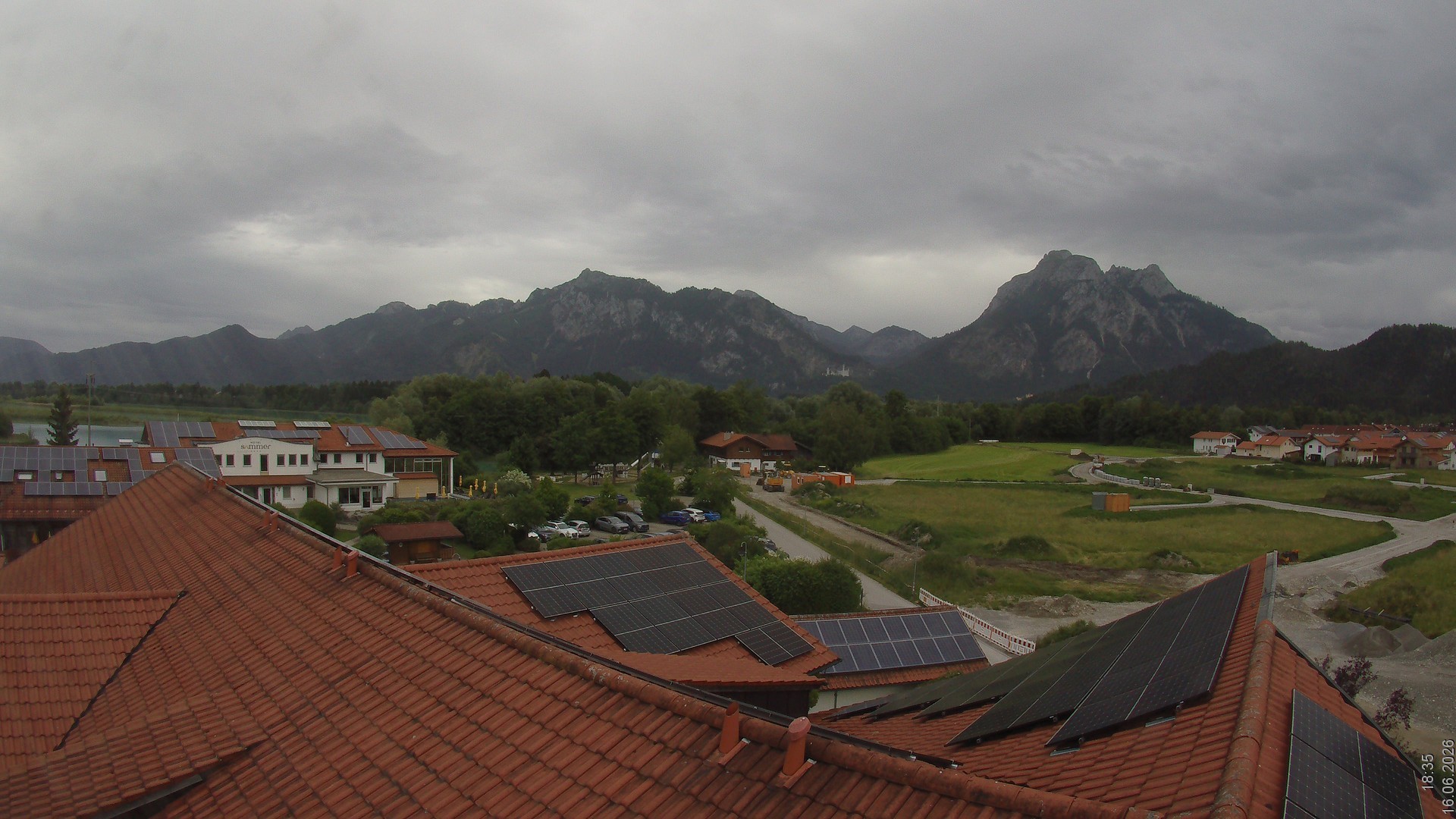 Archiv Foto Webcam Füssen: Ausblick vom Hotel Sommer