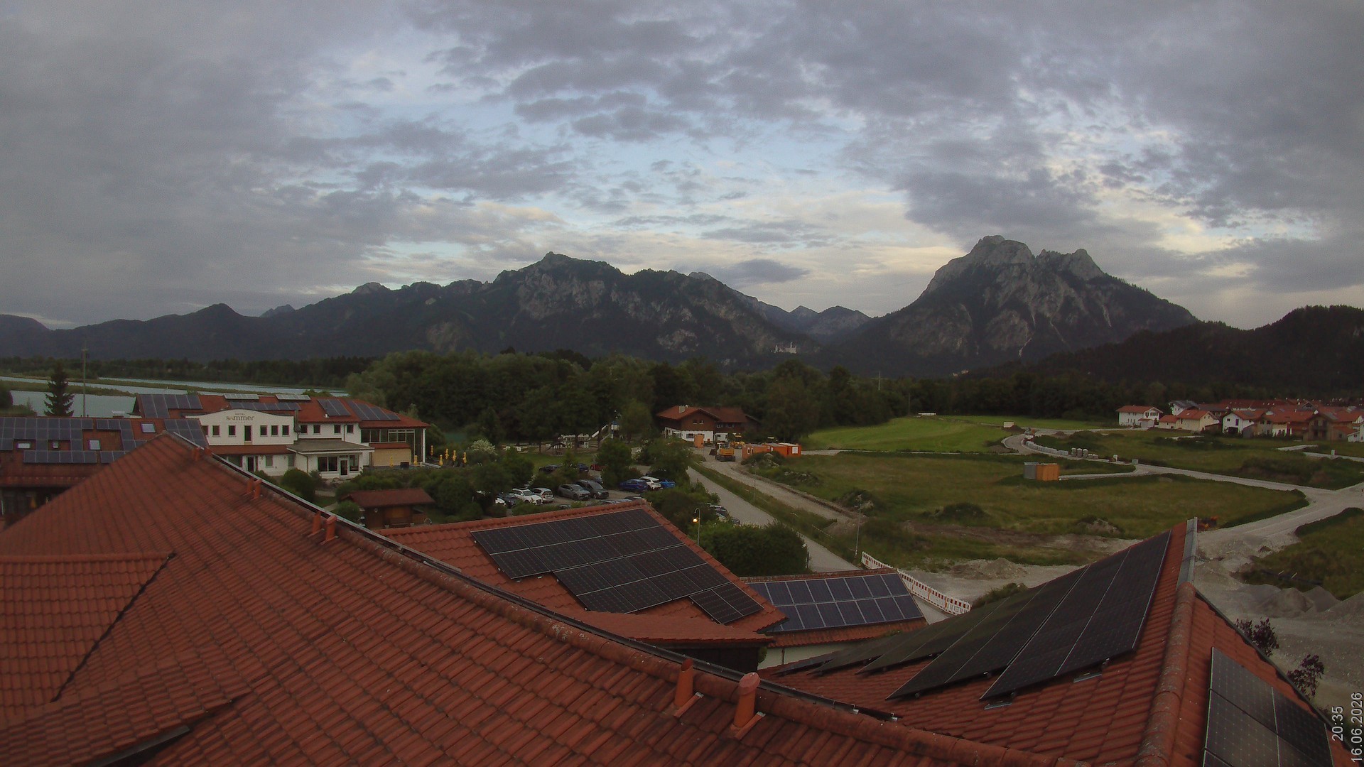 Archiv Foto Webcam Füssen: Ausblick vom Hotel Sommer