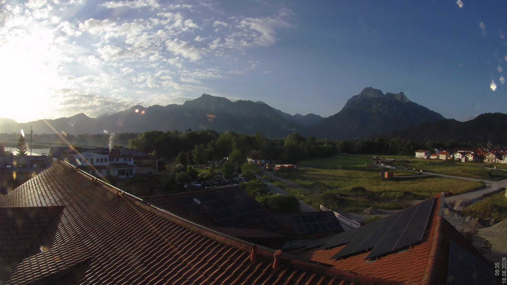 Archiv Foto Webcam Füssen: Ausblick vom Hotel Sommer