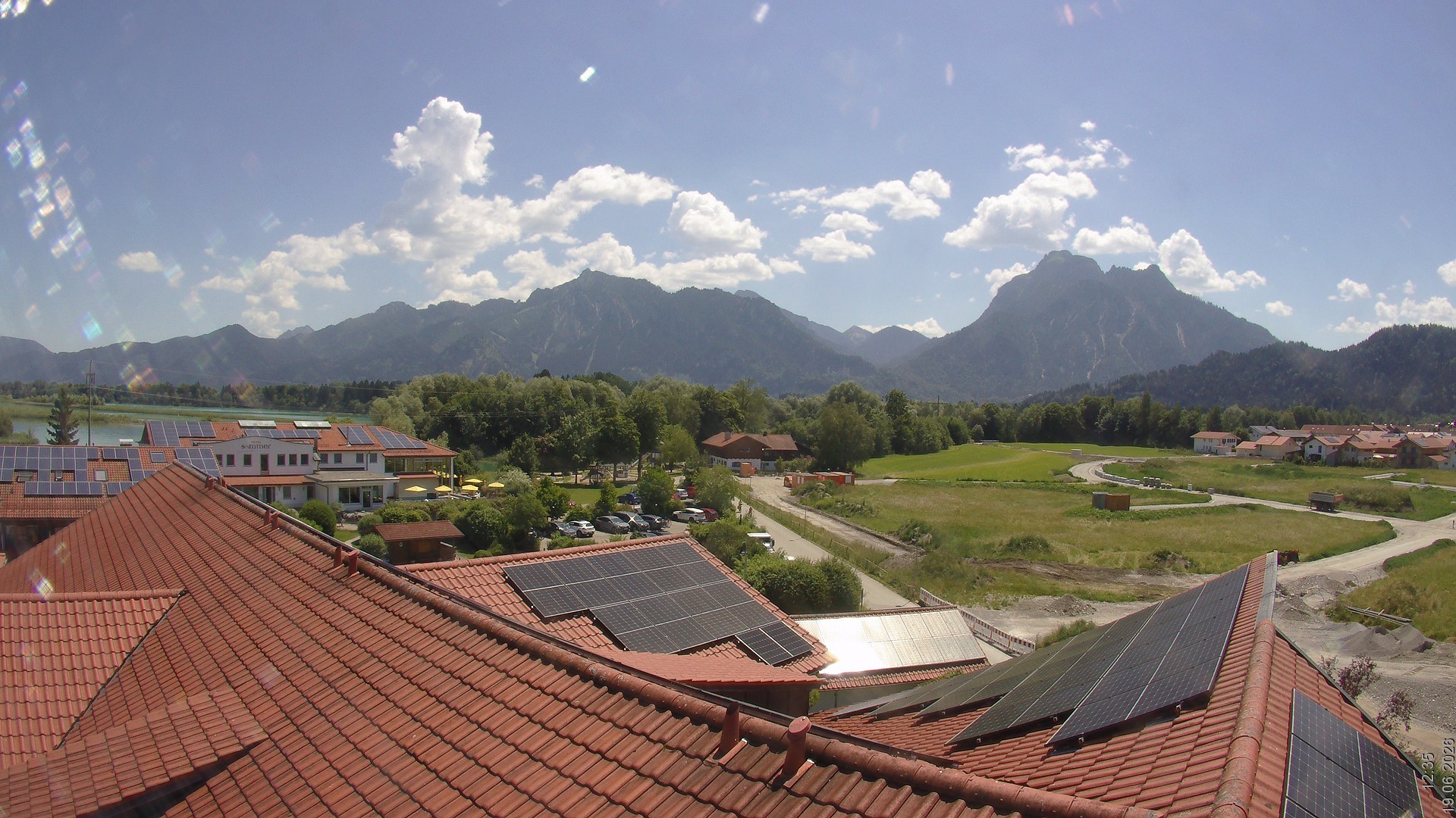 Archiv Foto Webcam Füssen: Ausblick vom Hotel Sommer