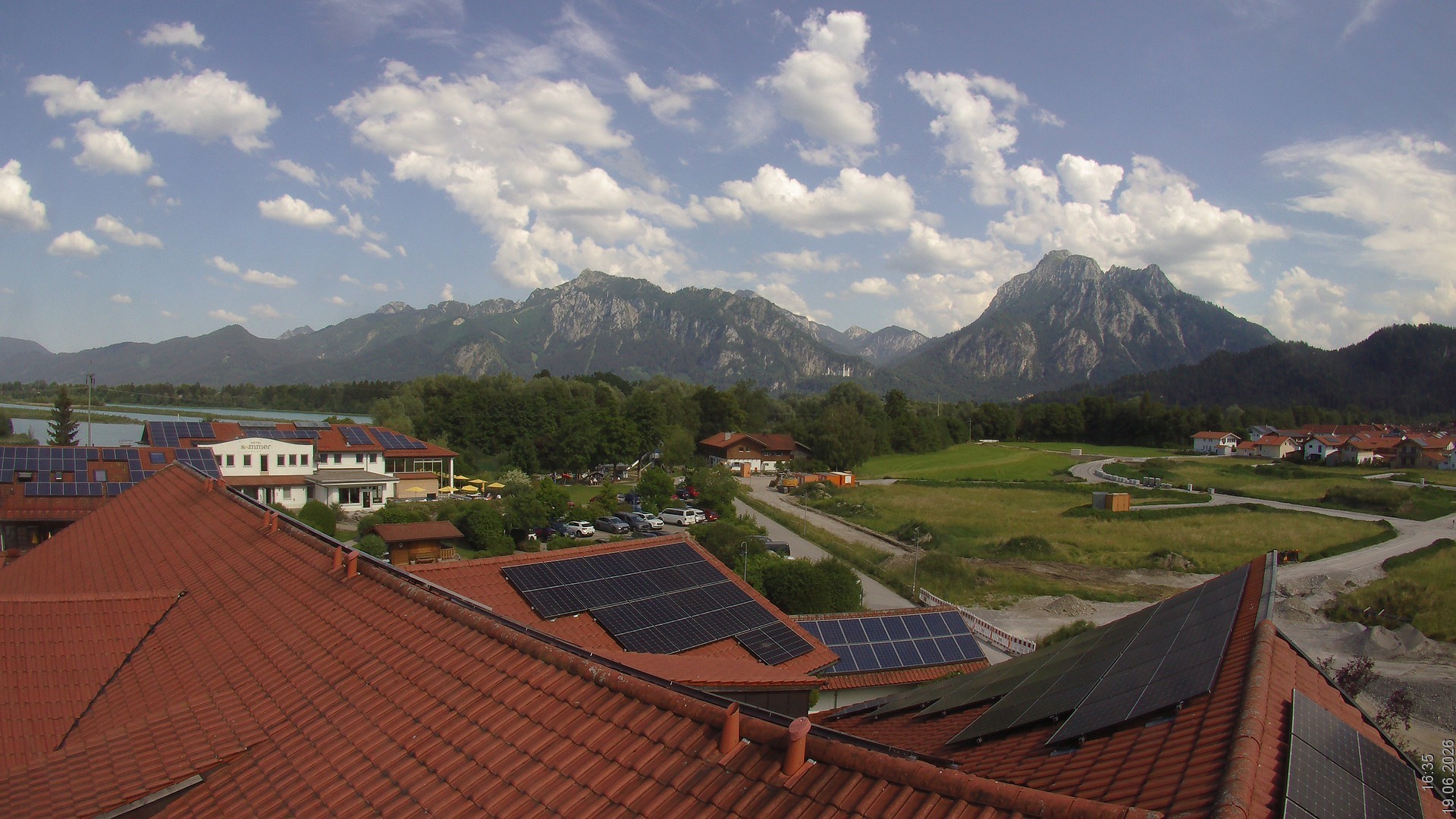 Archived image Webcam View from the Hotel Sommer (Allgäu)