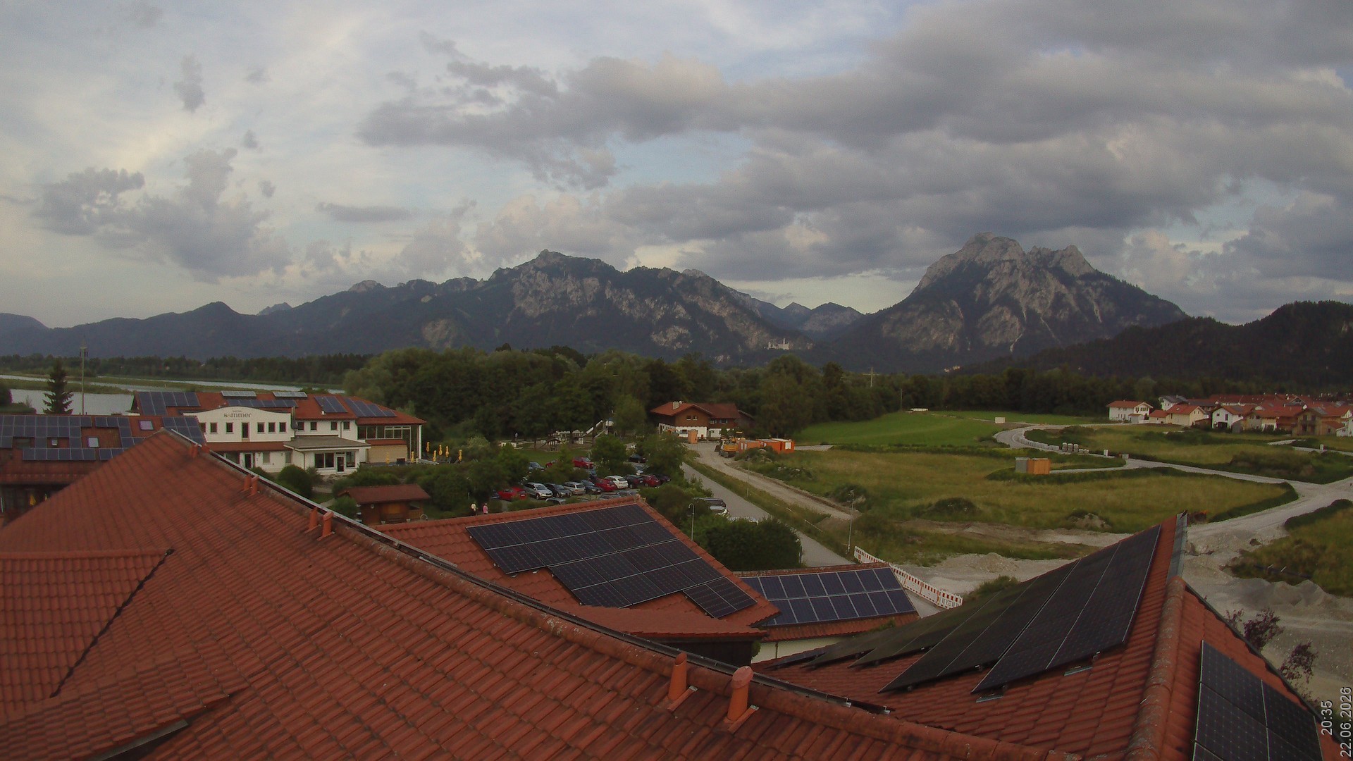 Archiv Foto Webcam Füssen: Ausblick vom Hotel Sommer