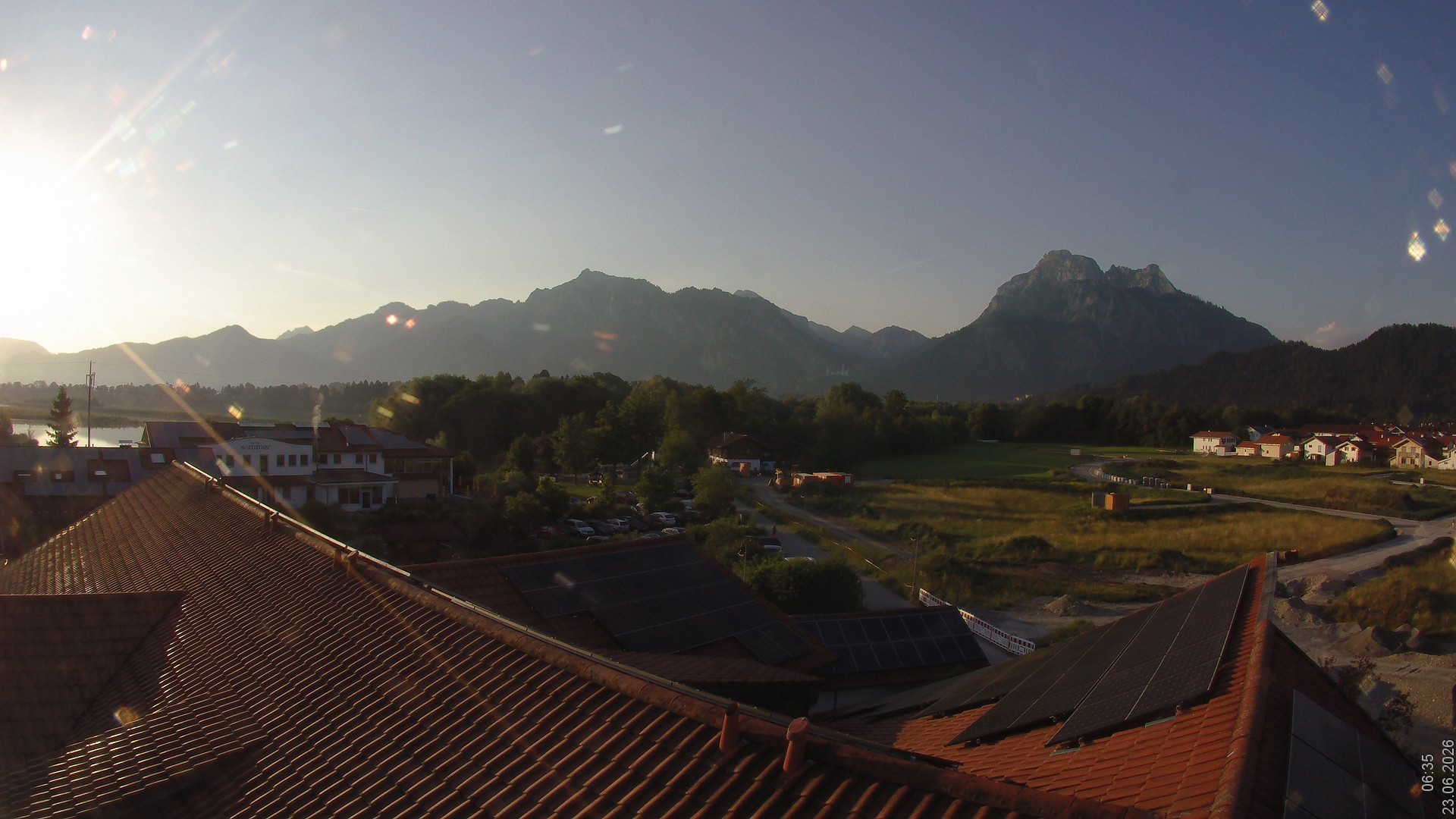 Archived image Webcam View from the Hotel Sommer (Allgäu)