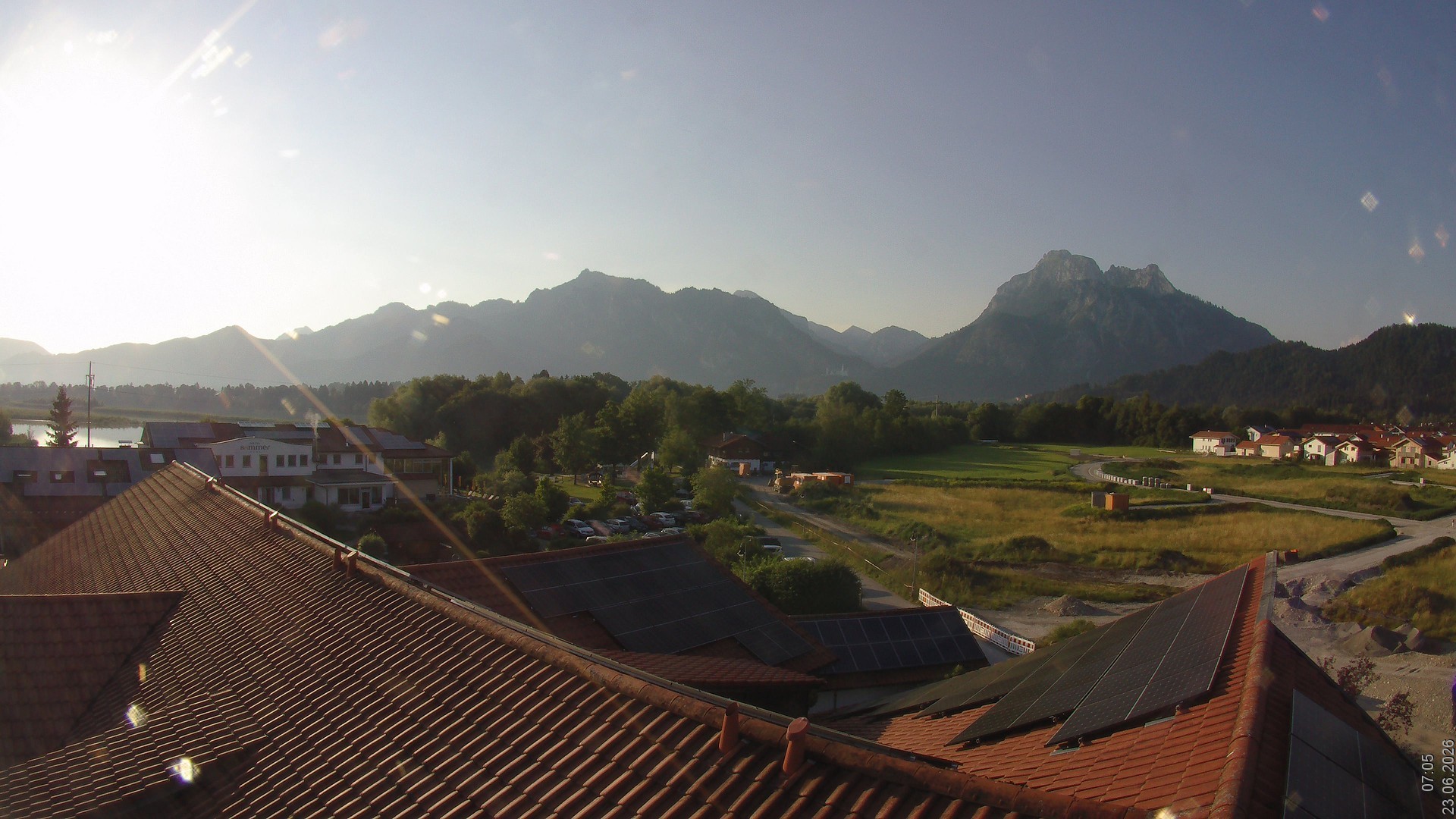 Archived image Webcam View from the Hotel Sommer (Allgäu)