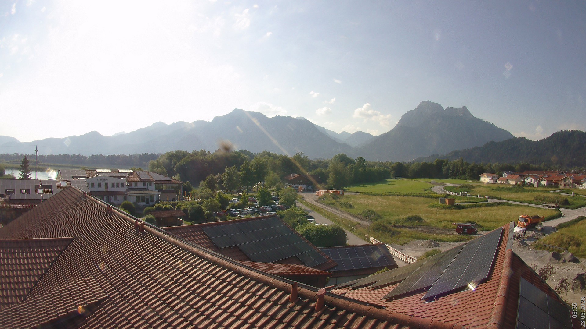 Archived image Webcam View from the Hotel Sommer (Allgäu)