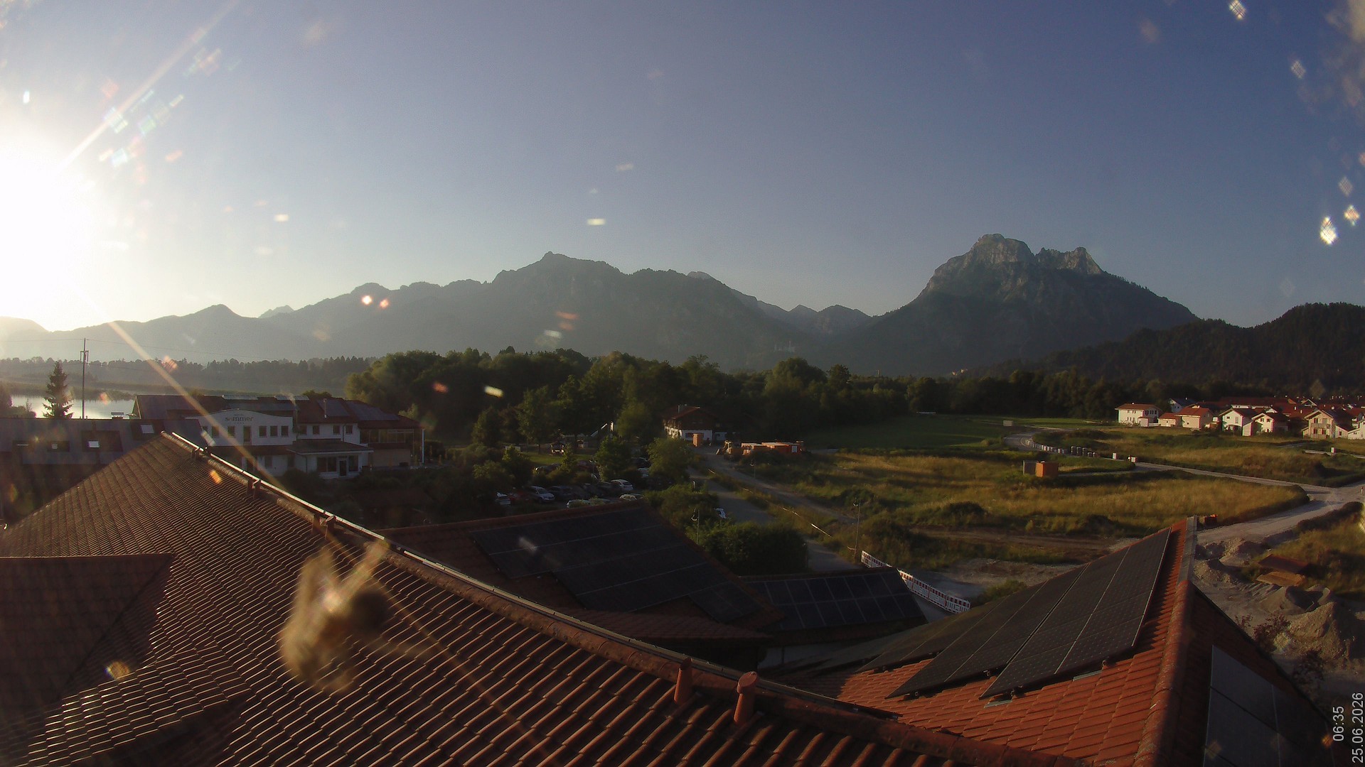 Archiv Foto Webcam Füssen: Ausblick vom Hotel Sommer