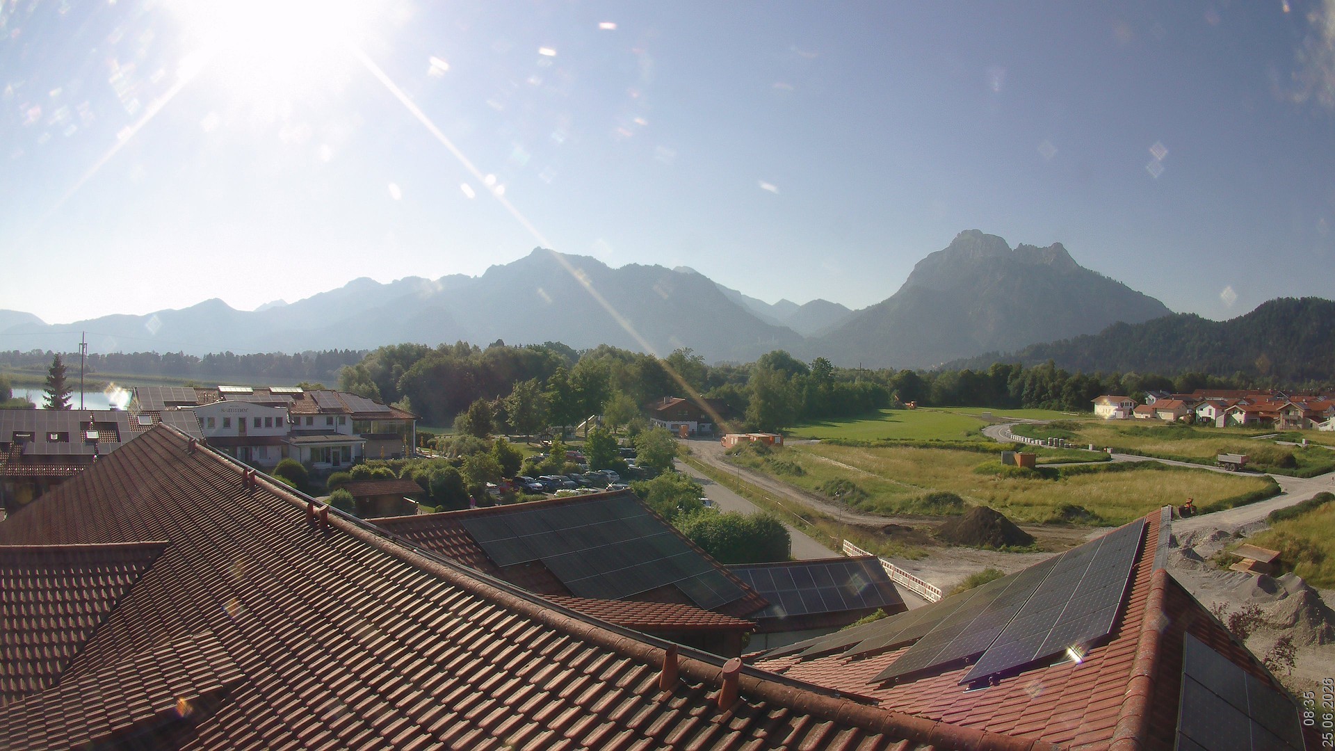 Archiv Foto Webcam Füssen: Ausblick vom Hotel Sommer