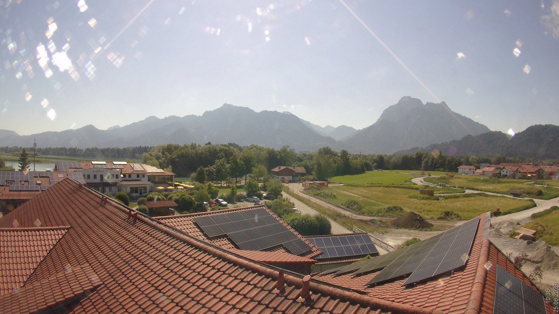 Archiv Foto Webcam Füssen: Ausblick vom Hotel Sommer