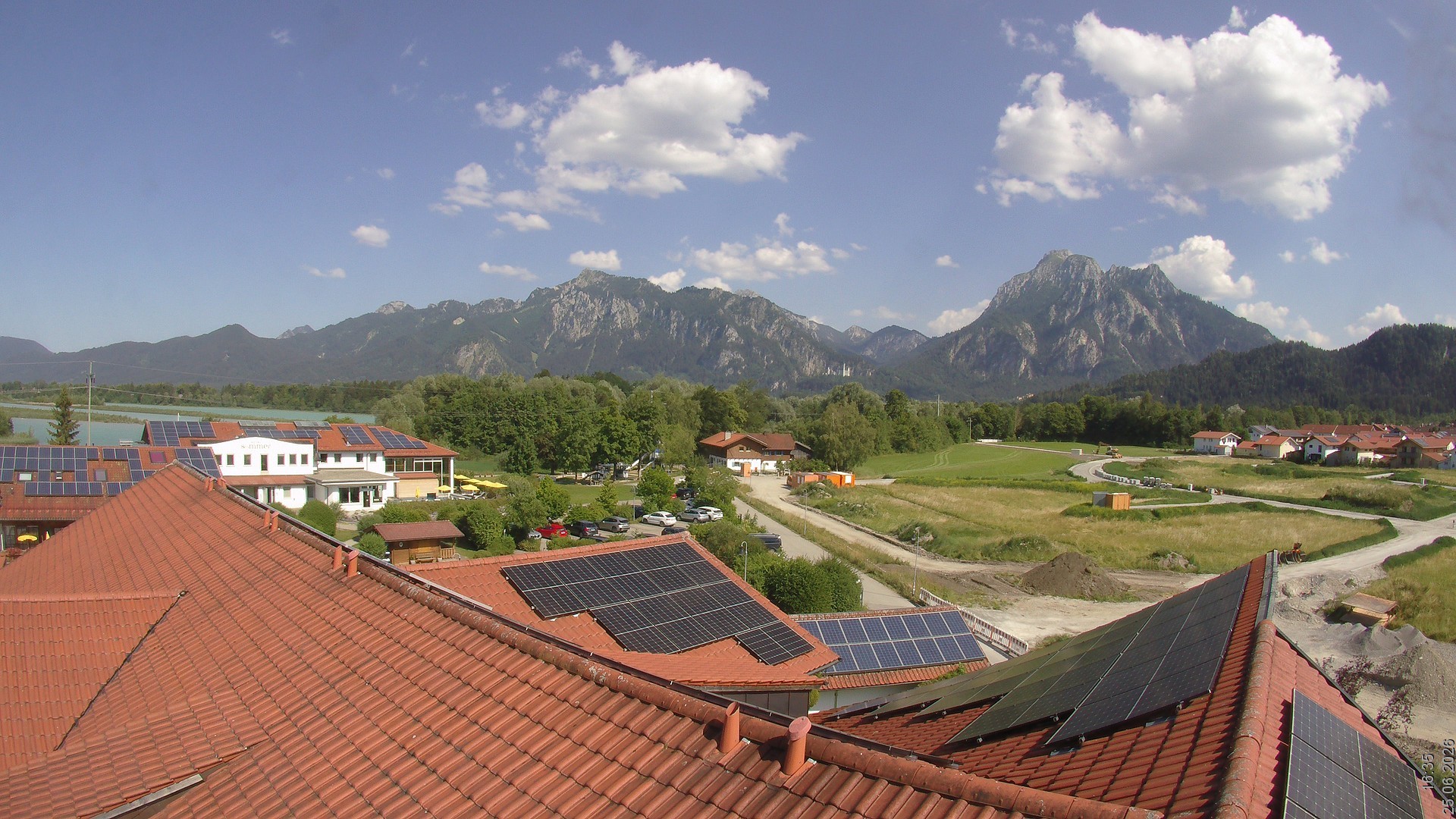 Archiv Foto Webcam Füssen: Ausblick vom Hotel Sommer