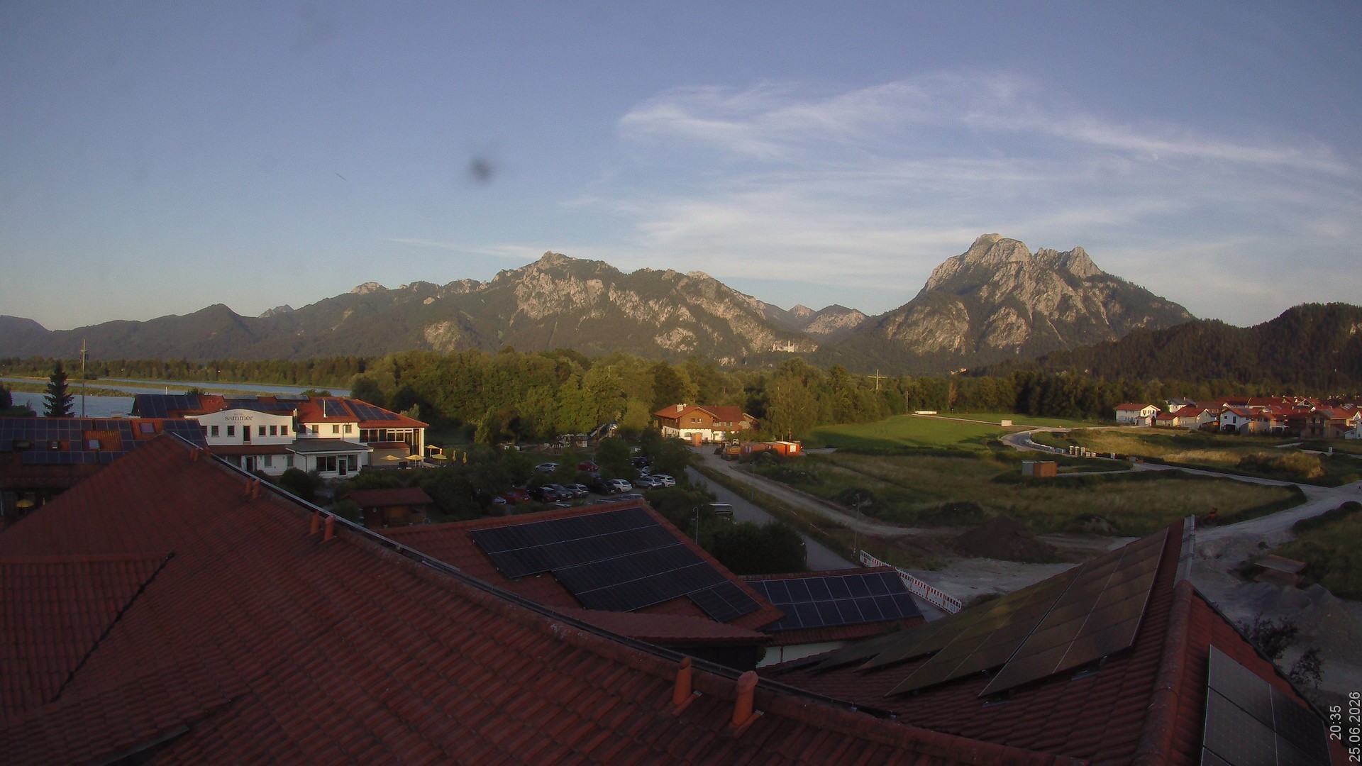 Archiv Foto Webcam Füssen: Ausblick vom Hotel Sommer