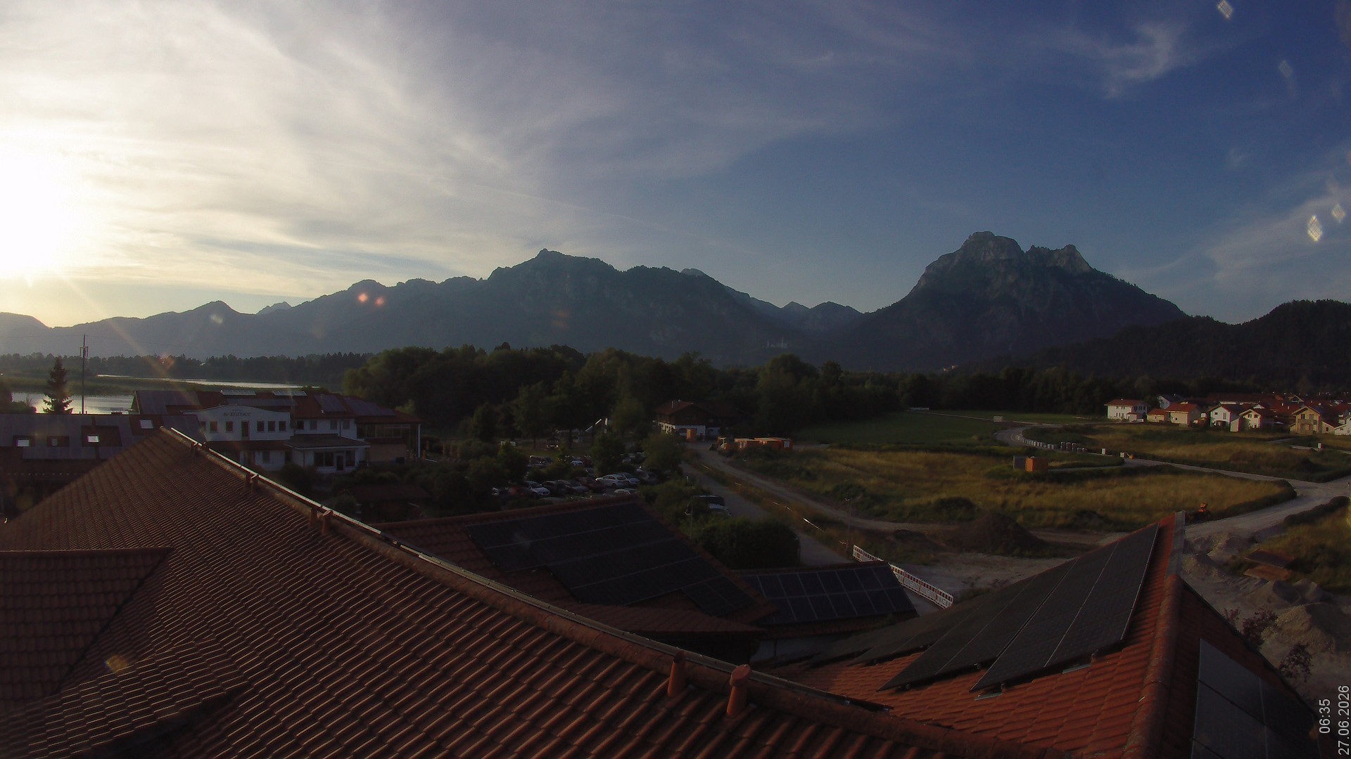 Archiv Foto Webcam Füssen: Ausblick vom Hotel Sommer