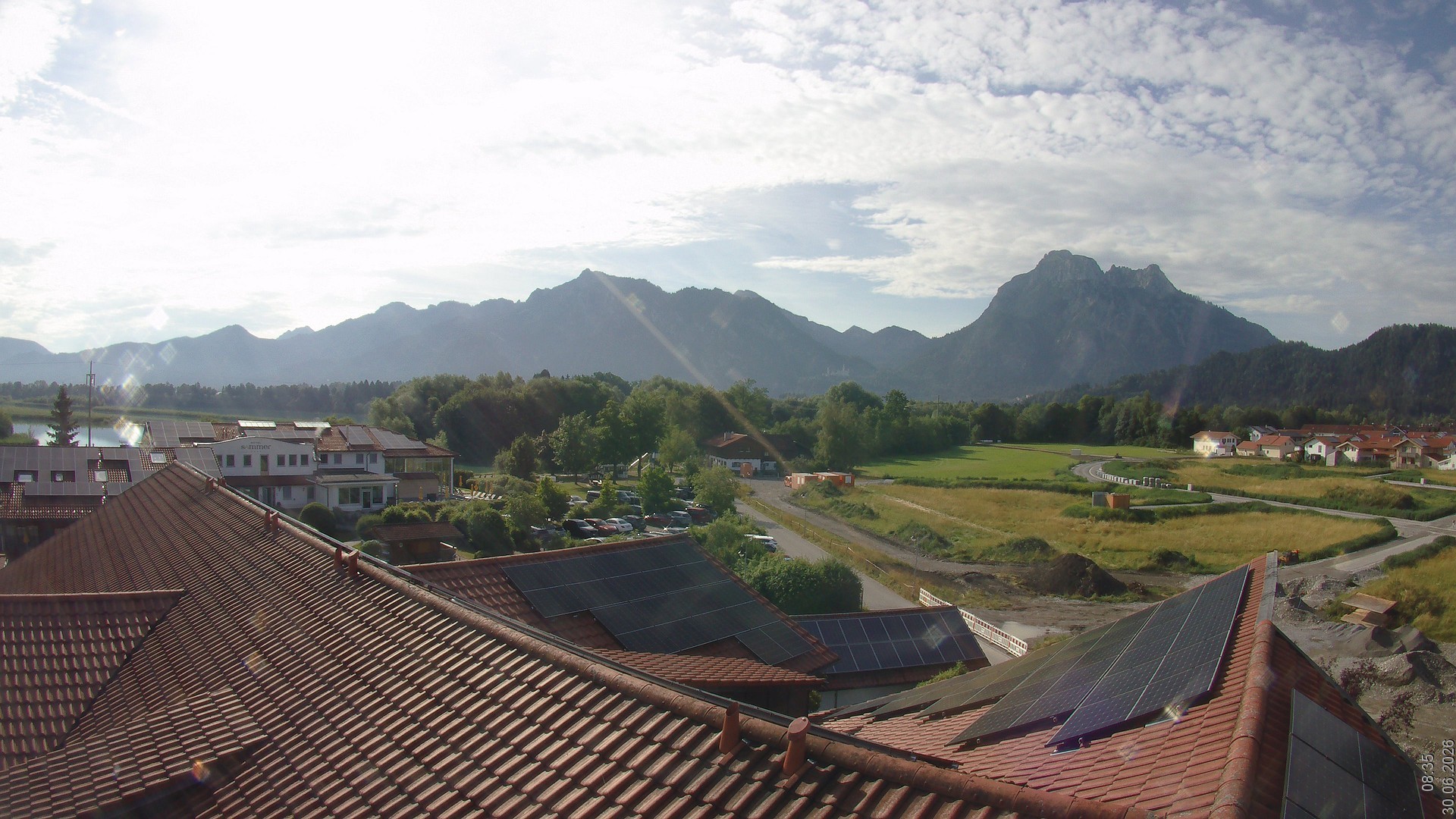 Archiv Foto Webcam Füssen: Ausblick vom Hotel Sommer