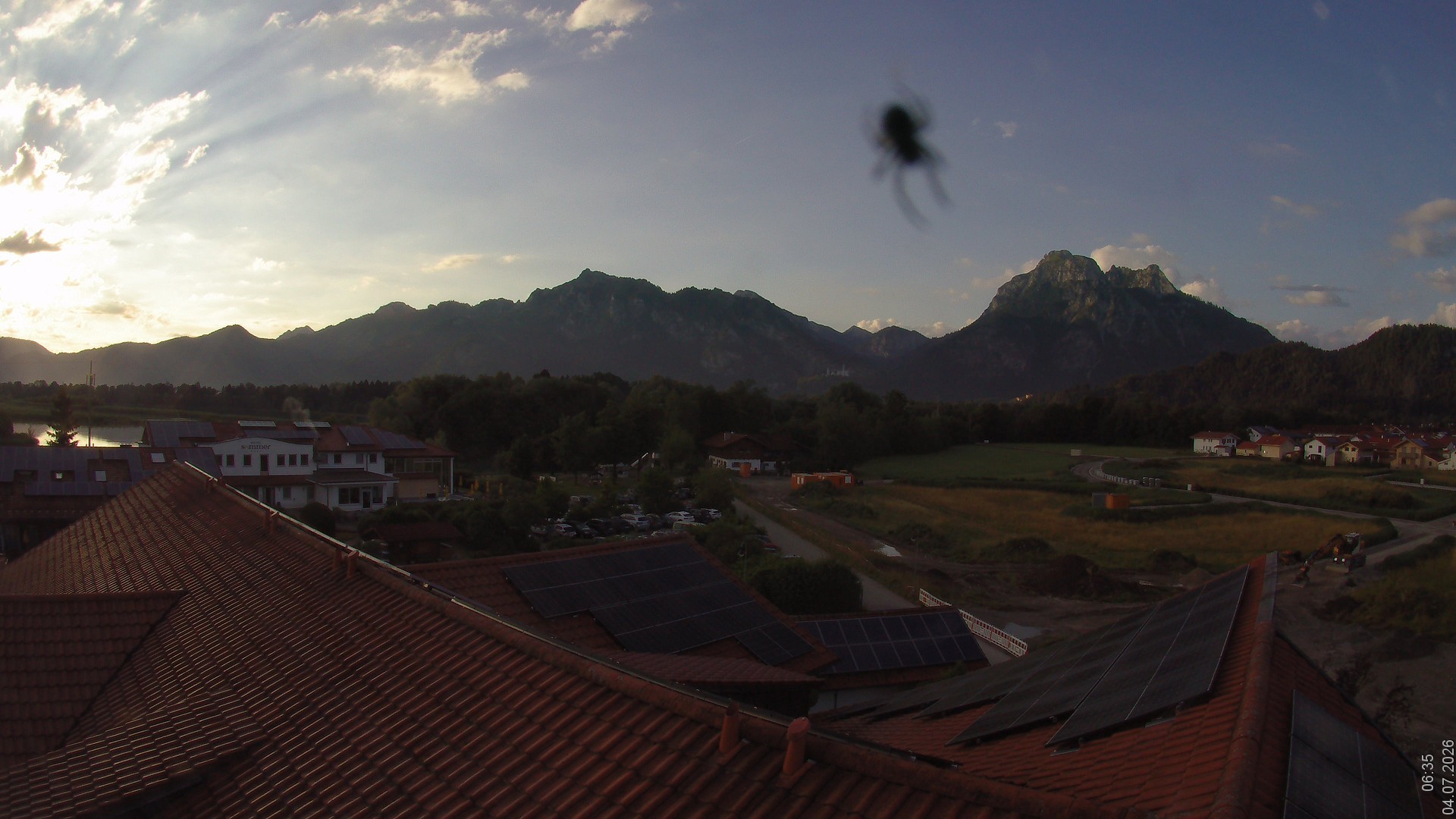 Archiv Foto Webcam Füssen: Ausblick vom Hotel Sommer