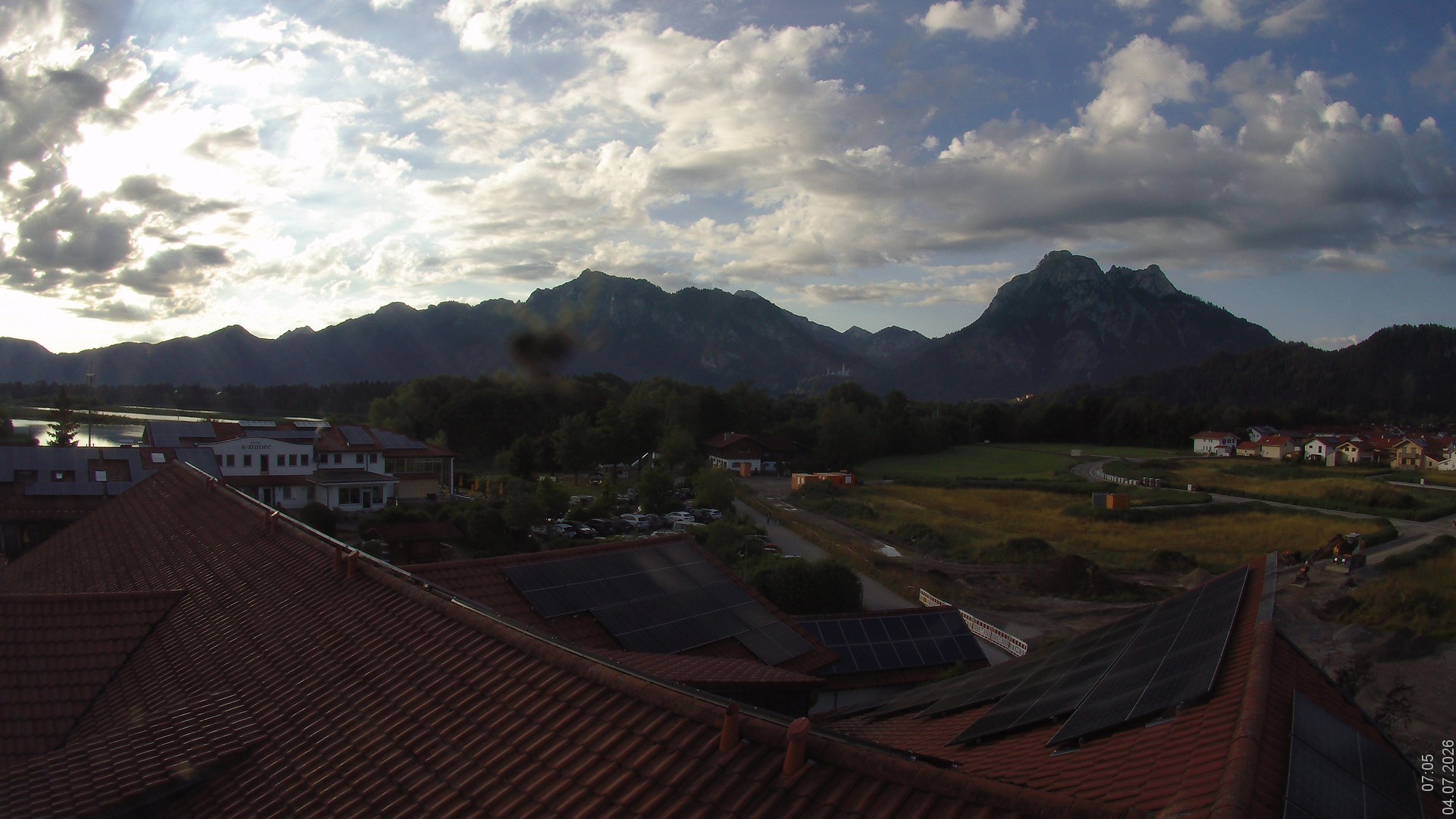 Archiv Foto Webcam Füssen: Ausblick vom Hotel Sommer