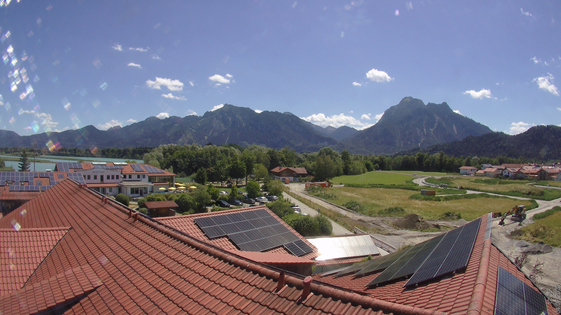 Archived image Webcam View from the Hotel Sommer (Allgäu)