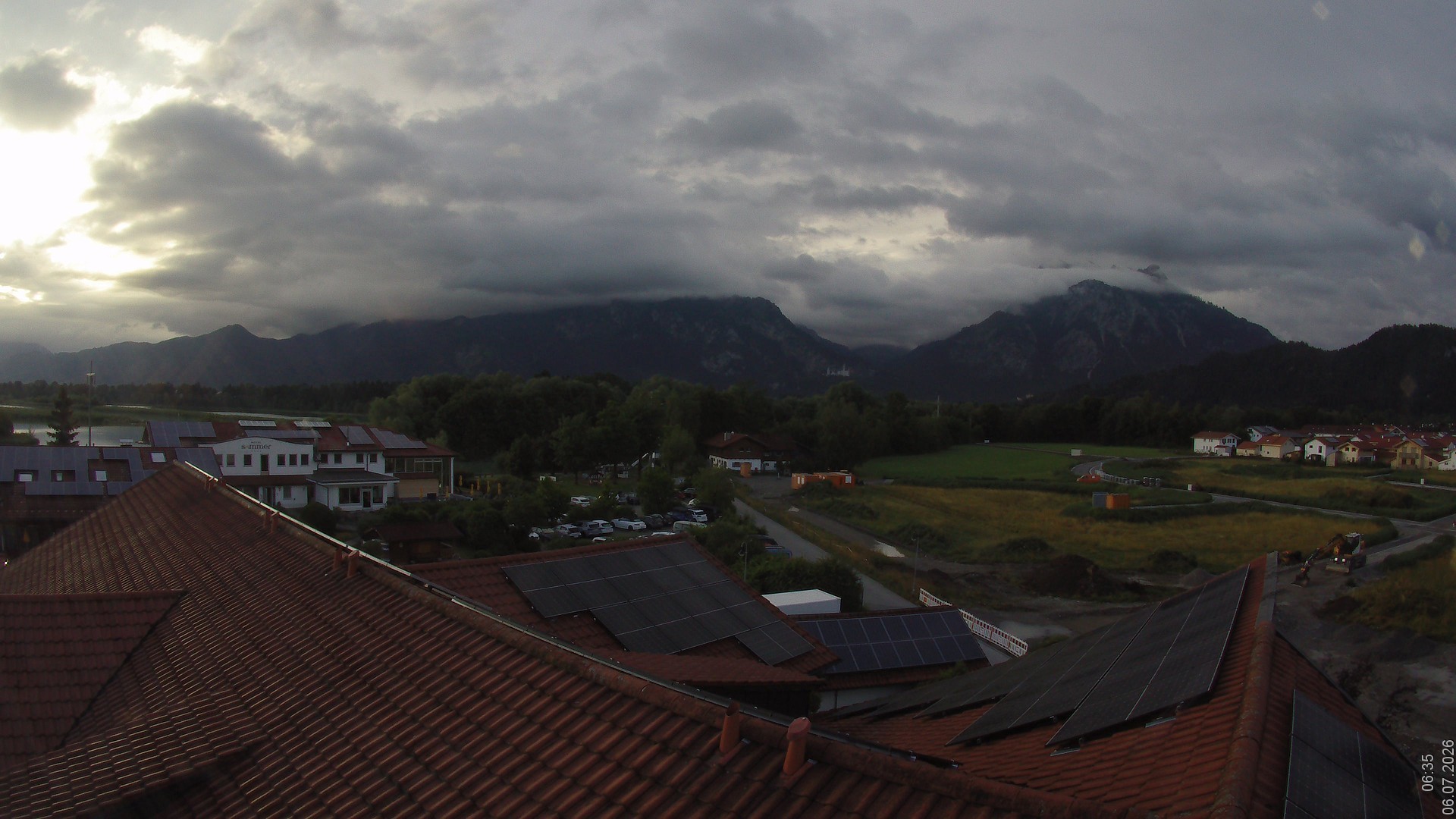 Archiv Foto Webcam Füssen: Ausblick vom Hotel Sommer