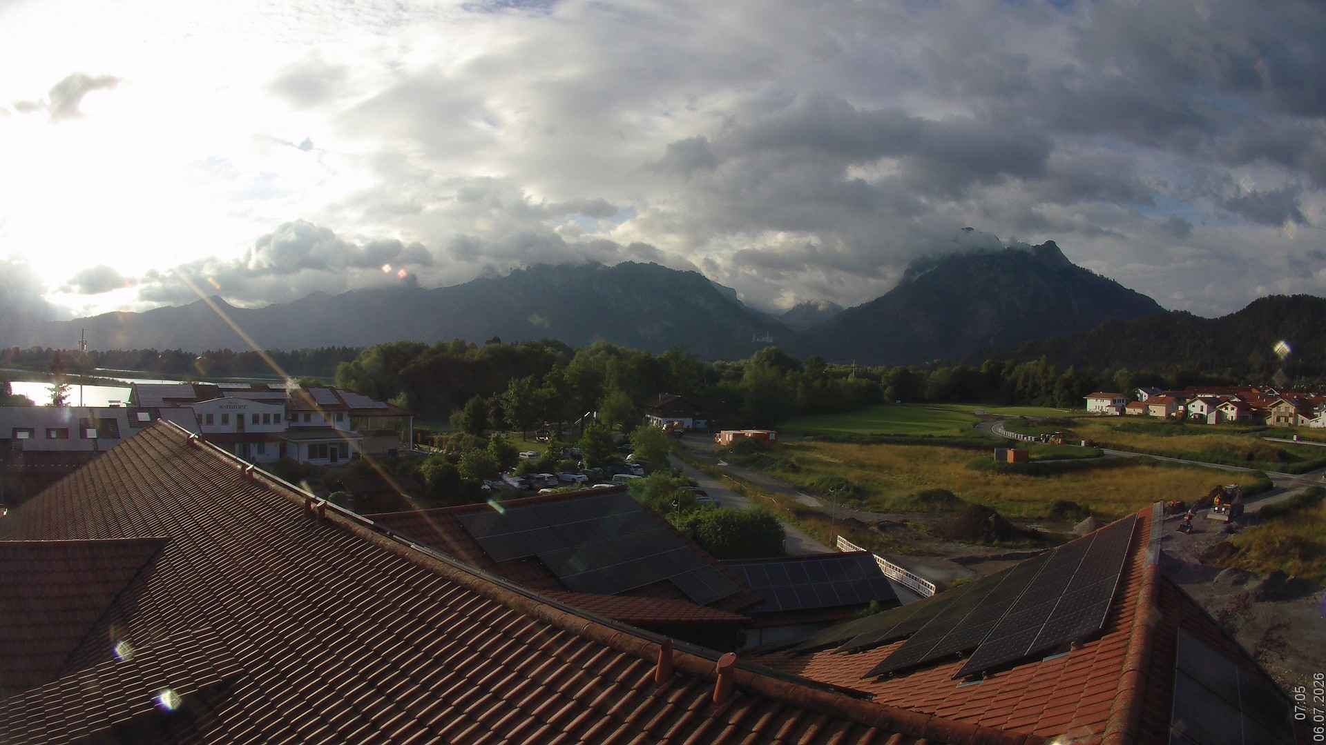 Archiv Foto Webcam Füssen: Ausblick vom Hotel Sommer
