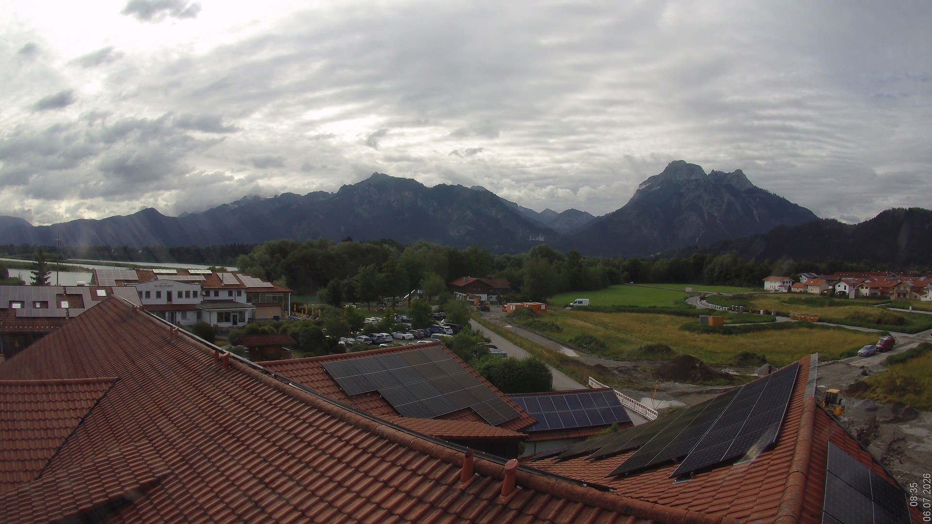 Archiv Foto Webcam Füssen: Ausblick vom Hotel Sommer