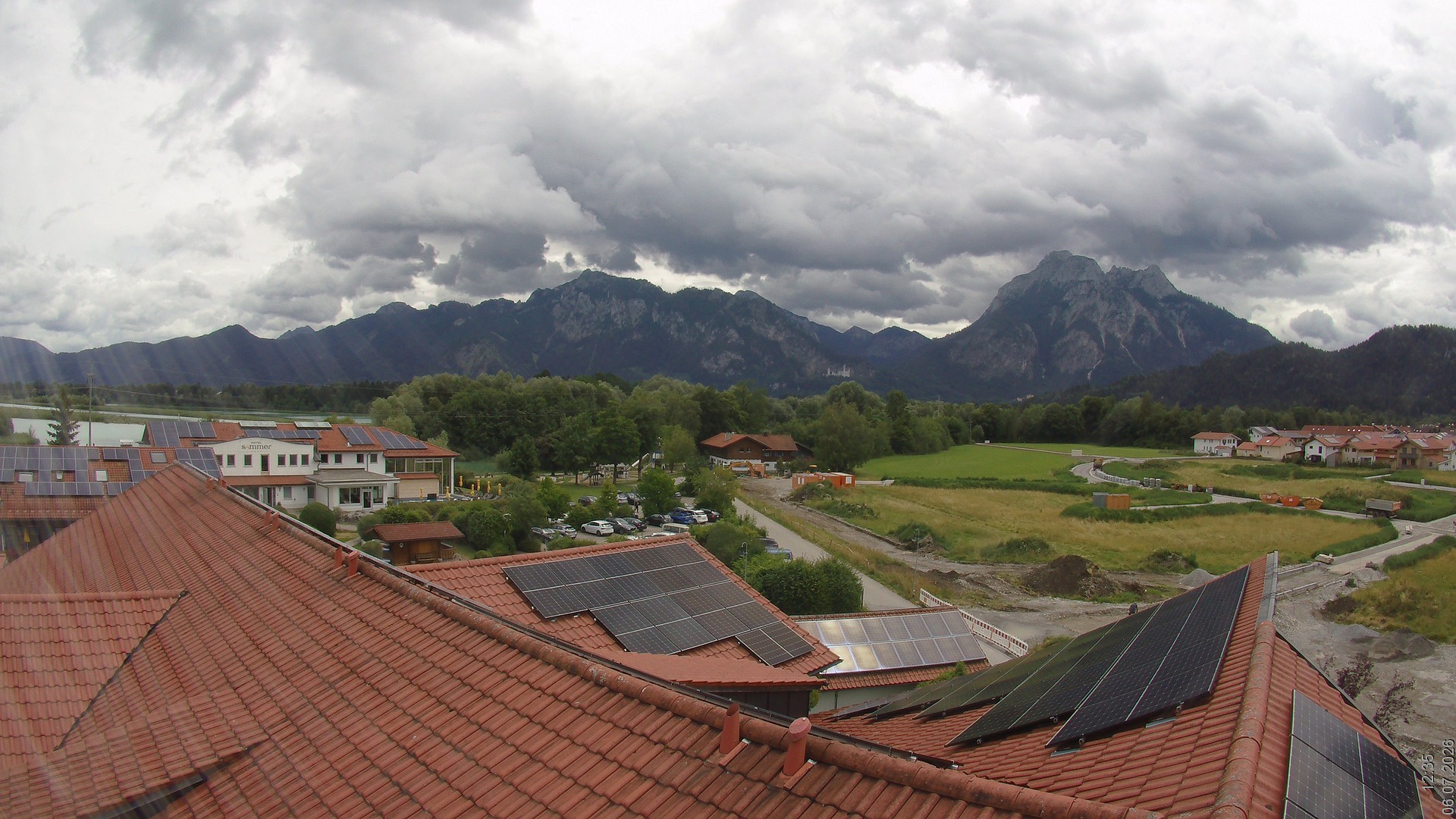 Archiv Foto Webcam Füssen: Ausblick vom Hotel Sommer